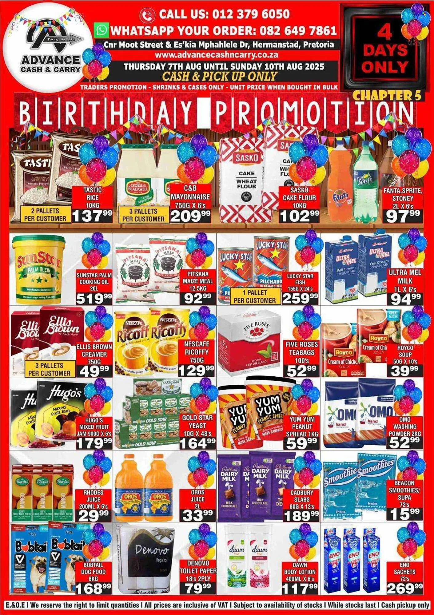 Advance Cash n Carry catalogue from 7 August to 10 August 2025 - Catalogue Page 1