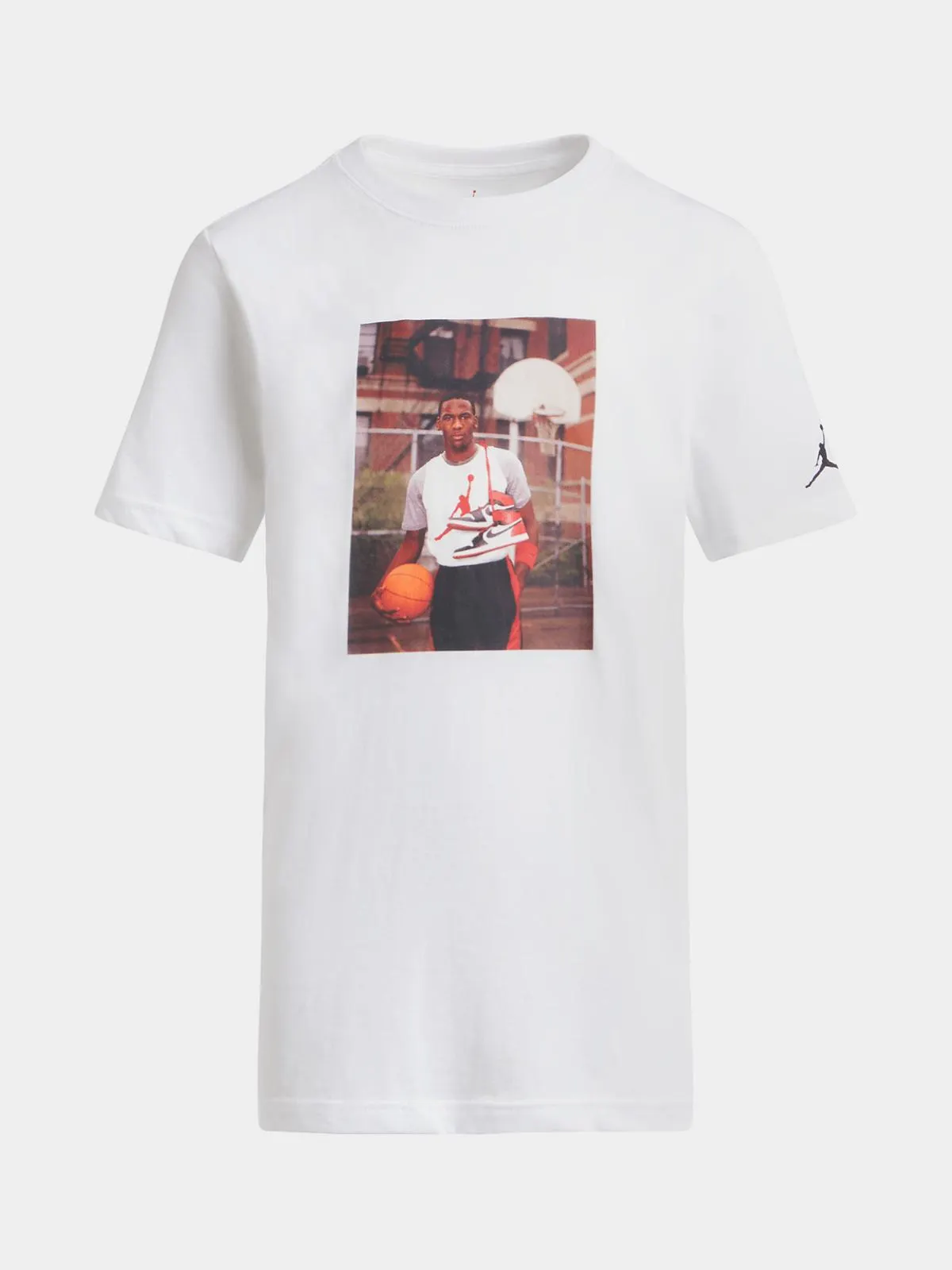 Jordan Unisex Youth Michael Jordan Photo Crew White T-shirt