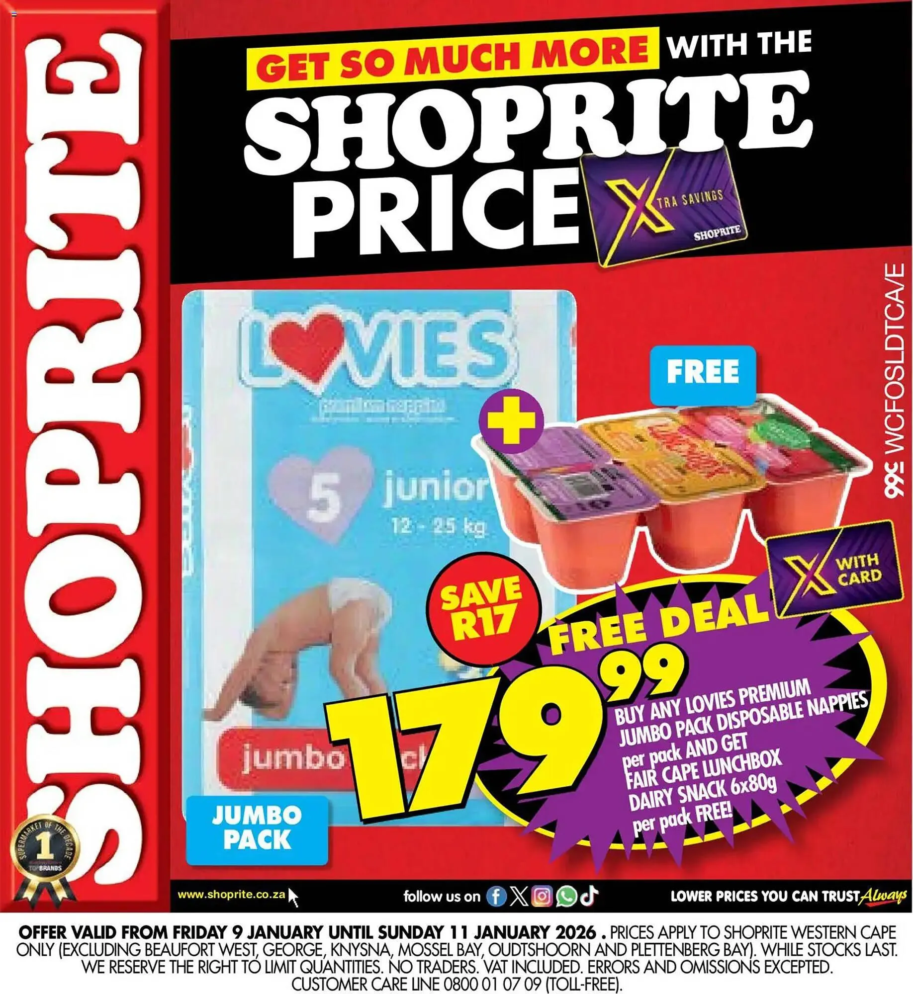 Shoprite catalogue from 9 January to 11 January 2026 - Catalogue Page 1
