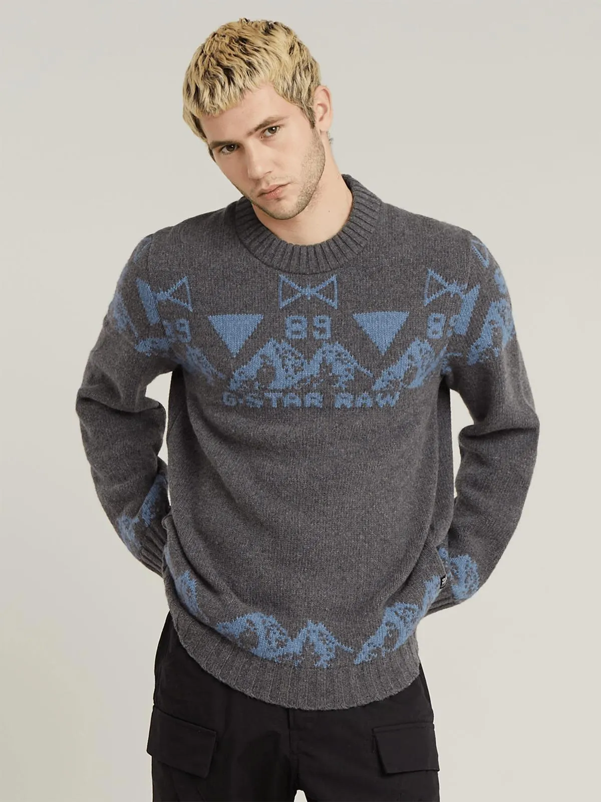 G-Star Unisex Holiday Knitted Grey Sweater