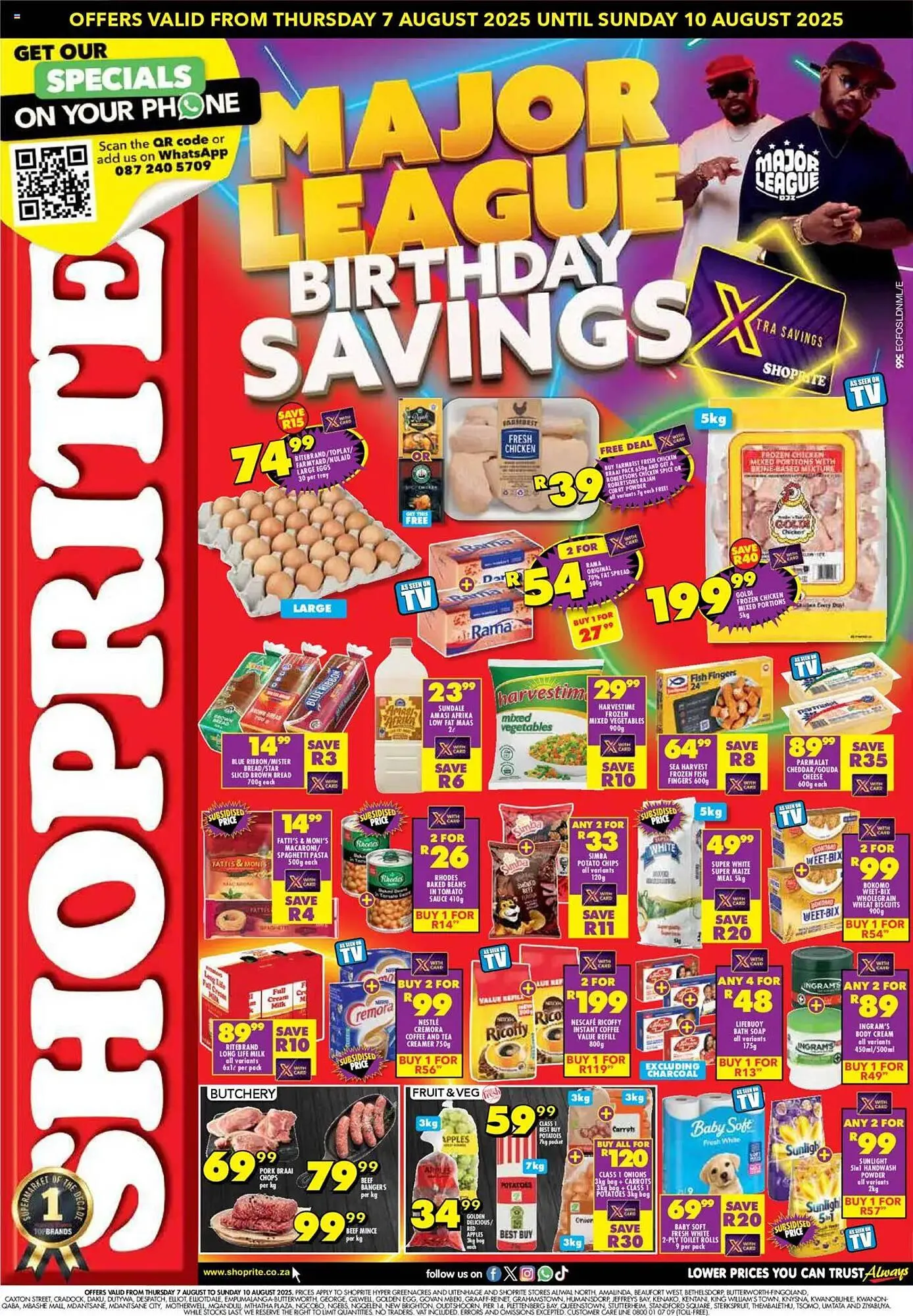 Shoprite catalogue from 7 August to 10 August 2025 - Catalogue Page 1
