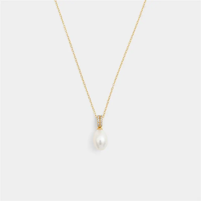 Gold Plated Sterling Silver Freshwater Pearl Pendant