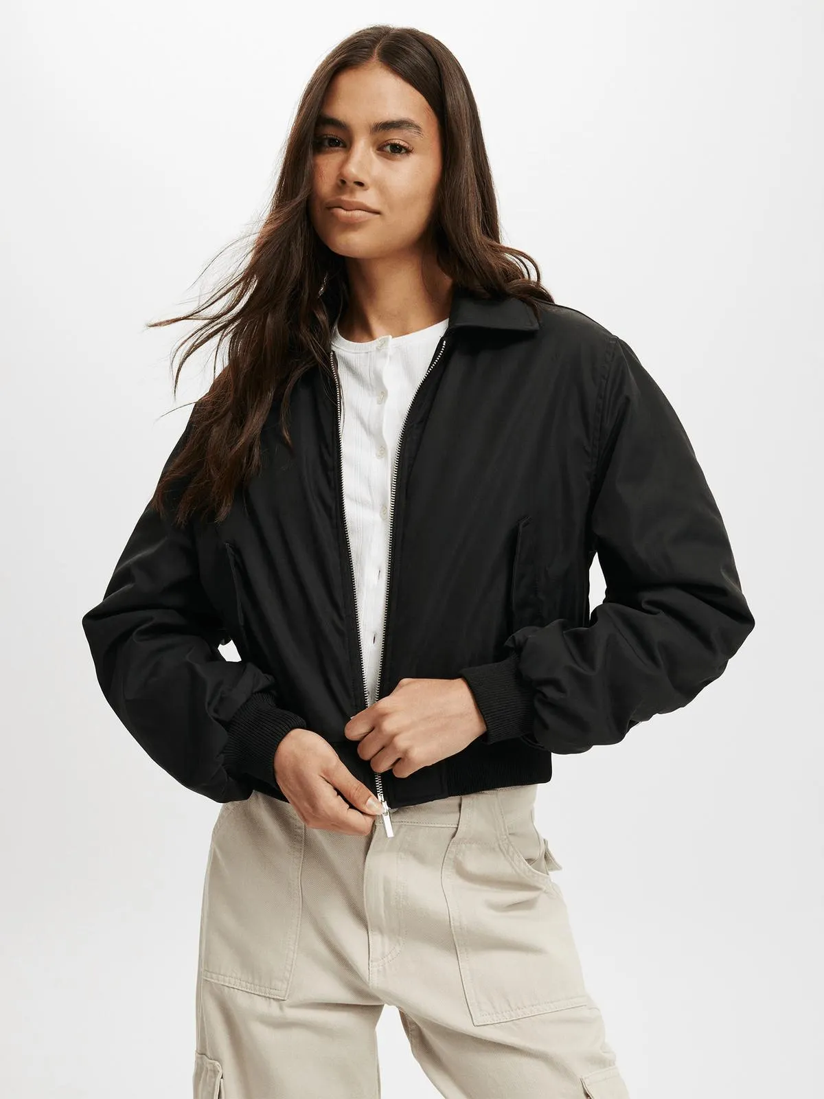 Women's Cotton On Black Toby Bomber Jacket