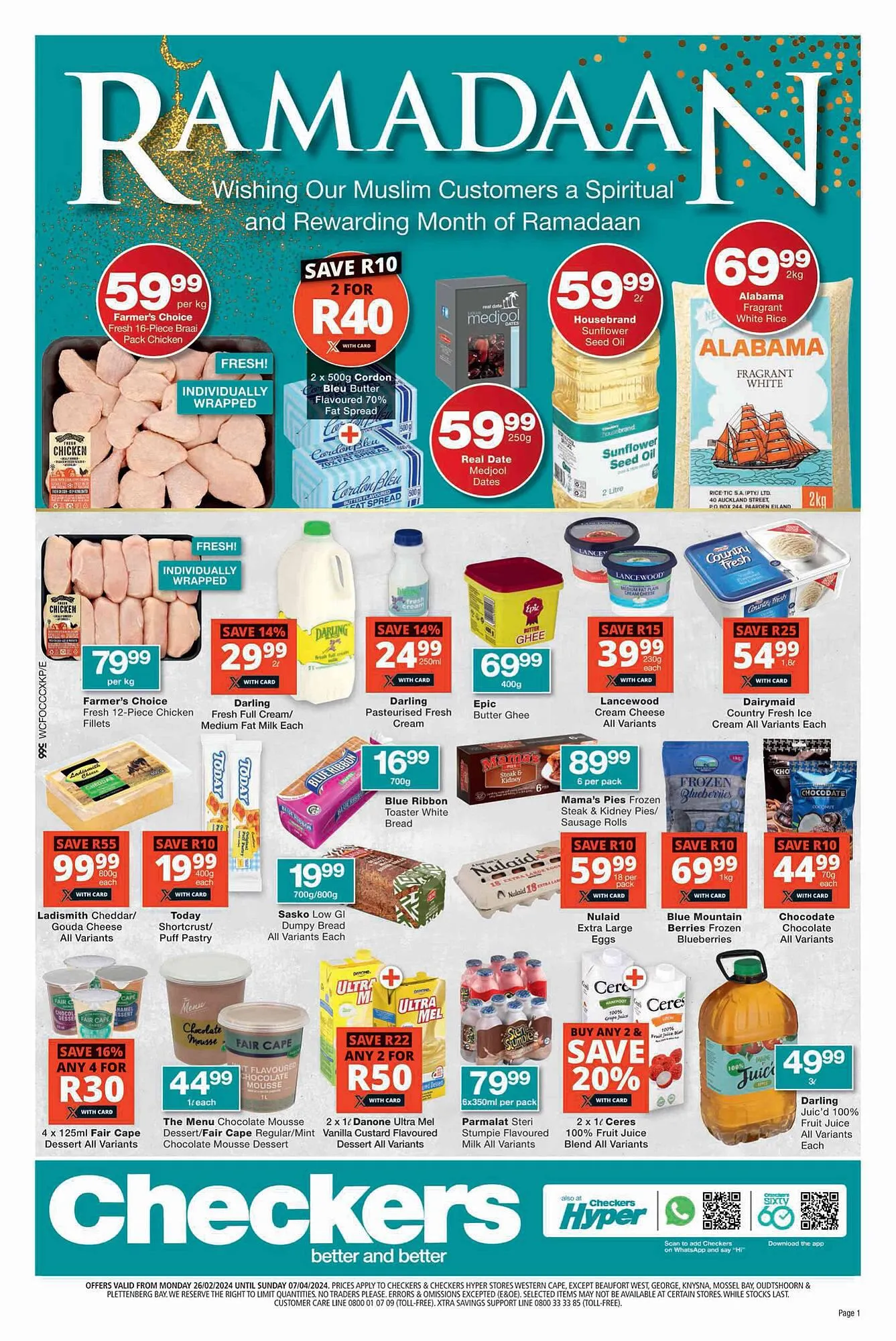Checkers catalogue from 26 February to 7 April 2024 - Catalogue Page 1