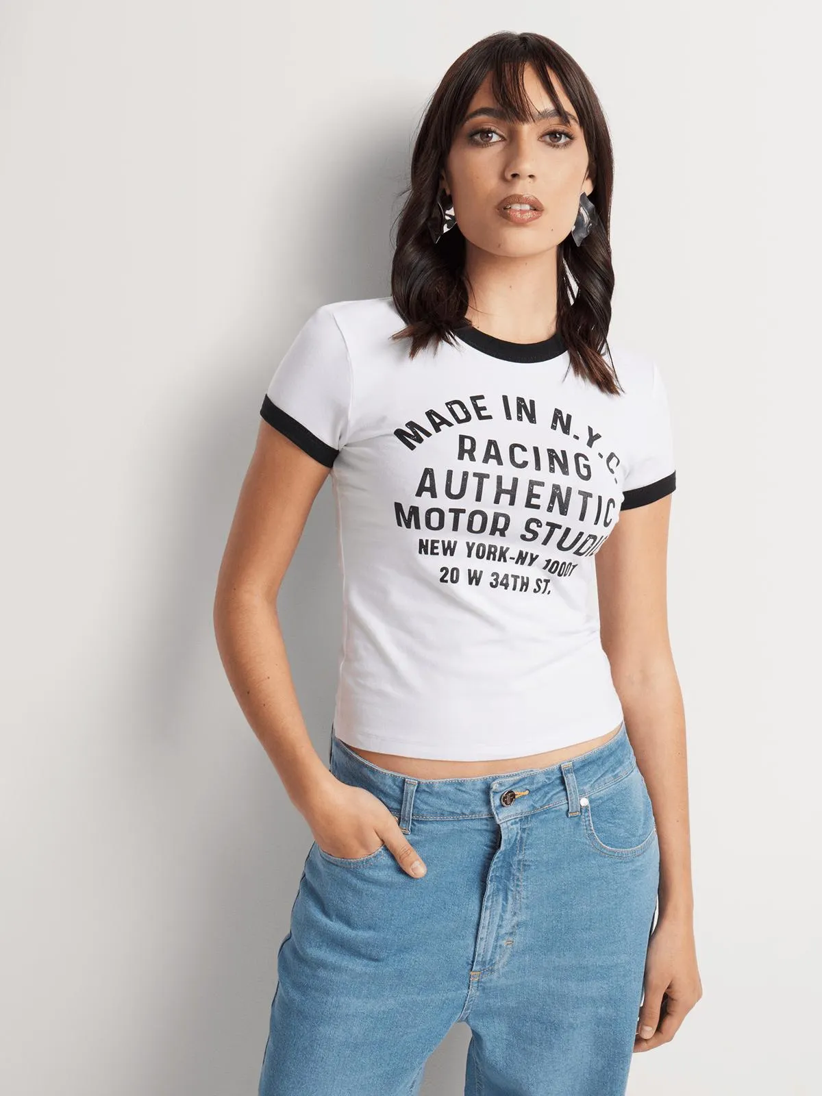 Made In NYC Fitted Ringer Baby Tee