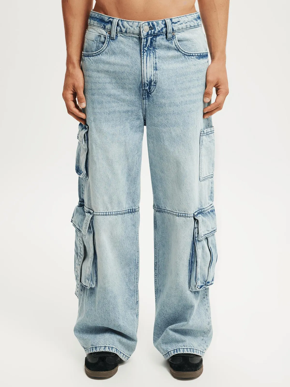 Men's Cotton On Blue Super Baggy Jeans