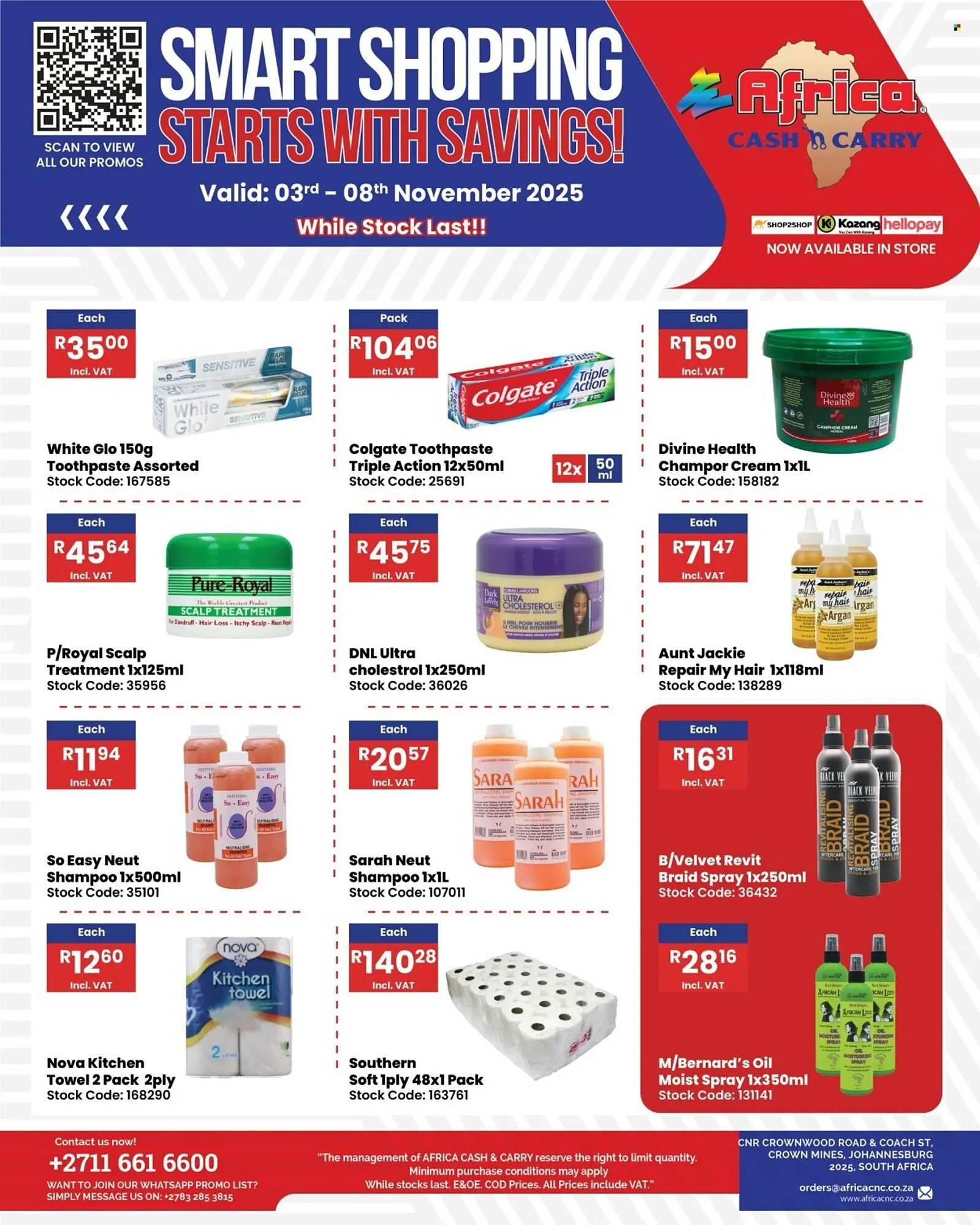 Africa Cash and Carry catalogue from 3 November to 8 November 2025 - Catalogue Page 1