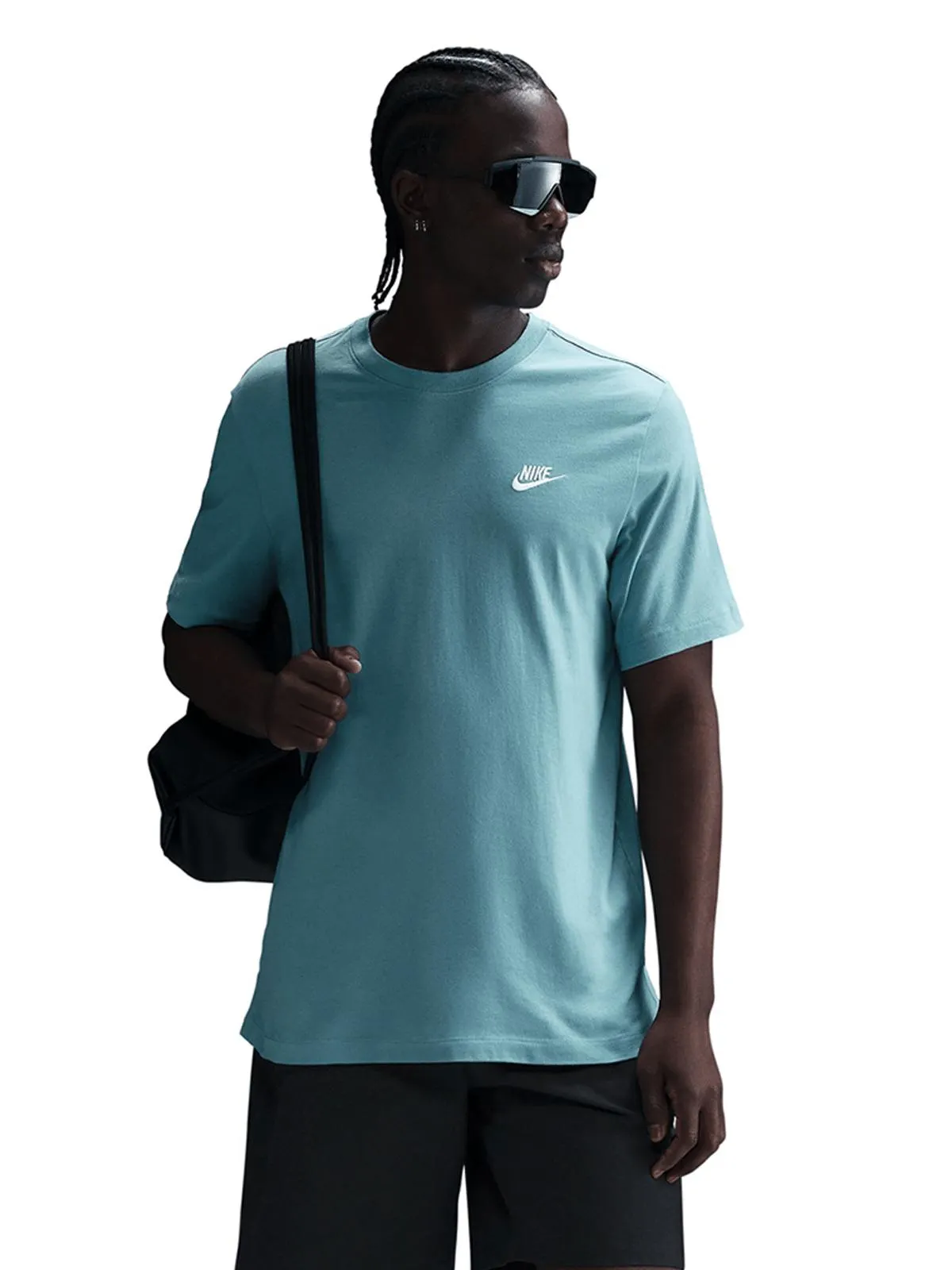 Nike Mens Sportswear Club Denim Turquoise Tee