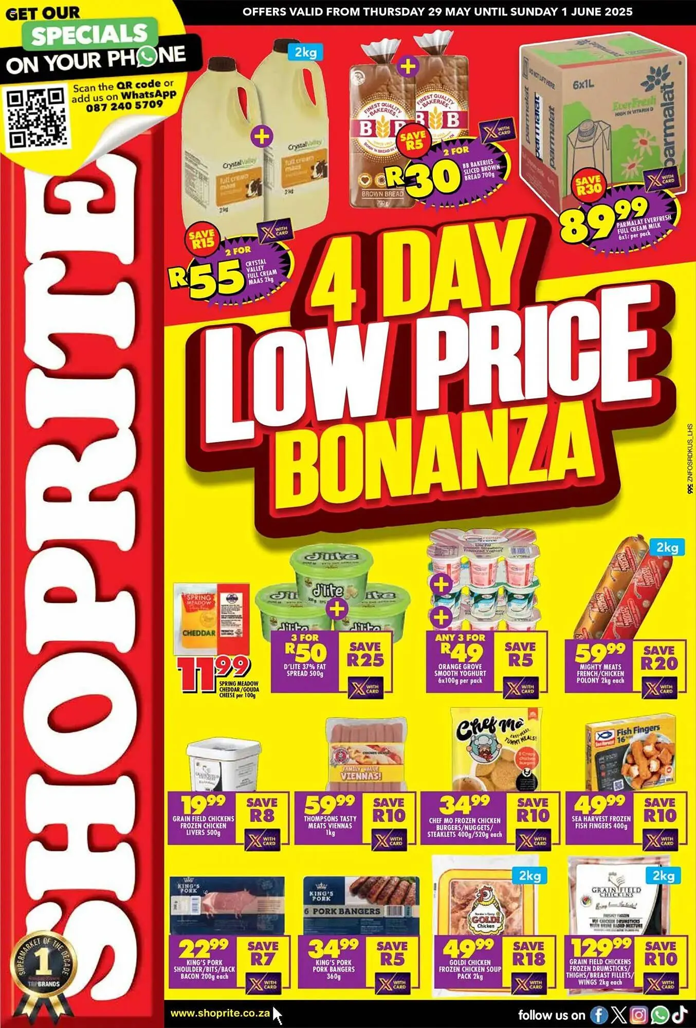 Shoprite catalogue from 29 May to 1 June 2025 - Catalogue Page 1