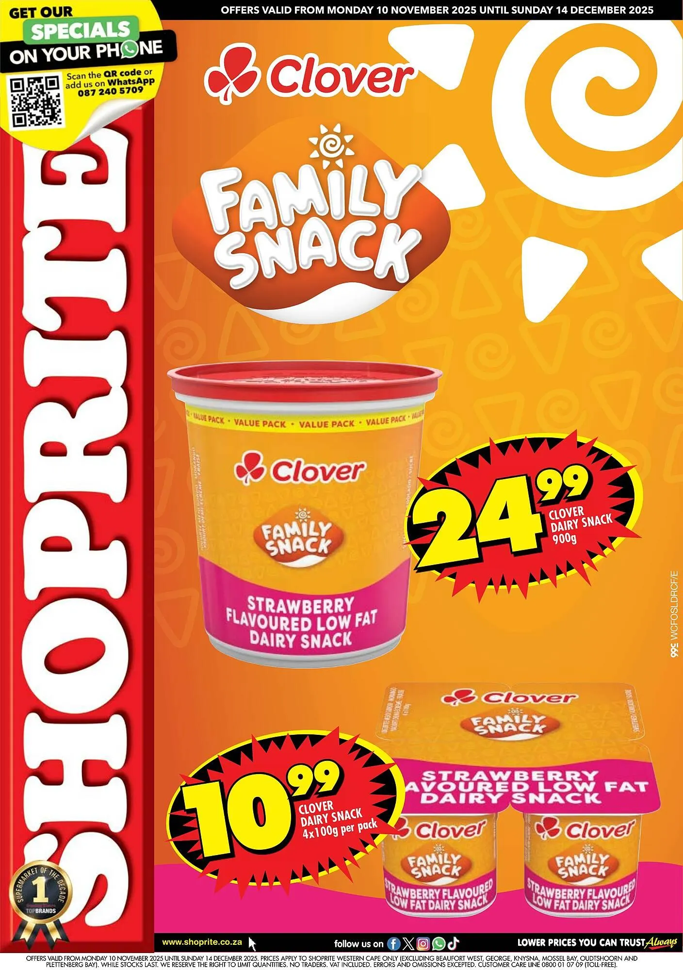 Shoprite catalogue from 10 November to 14 December 2025 - Catalogue Page 1