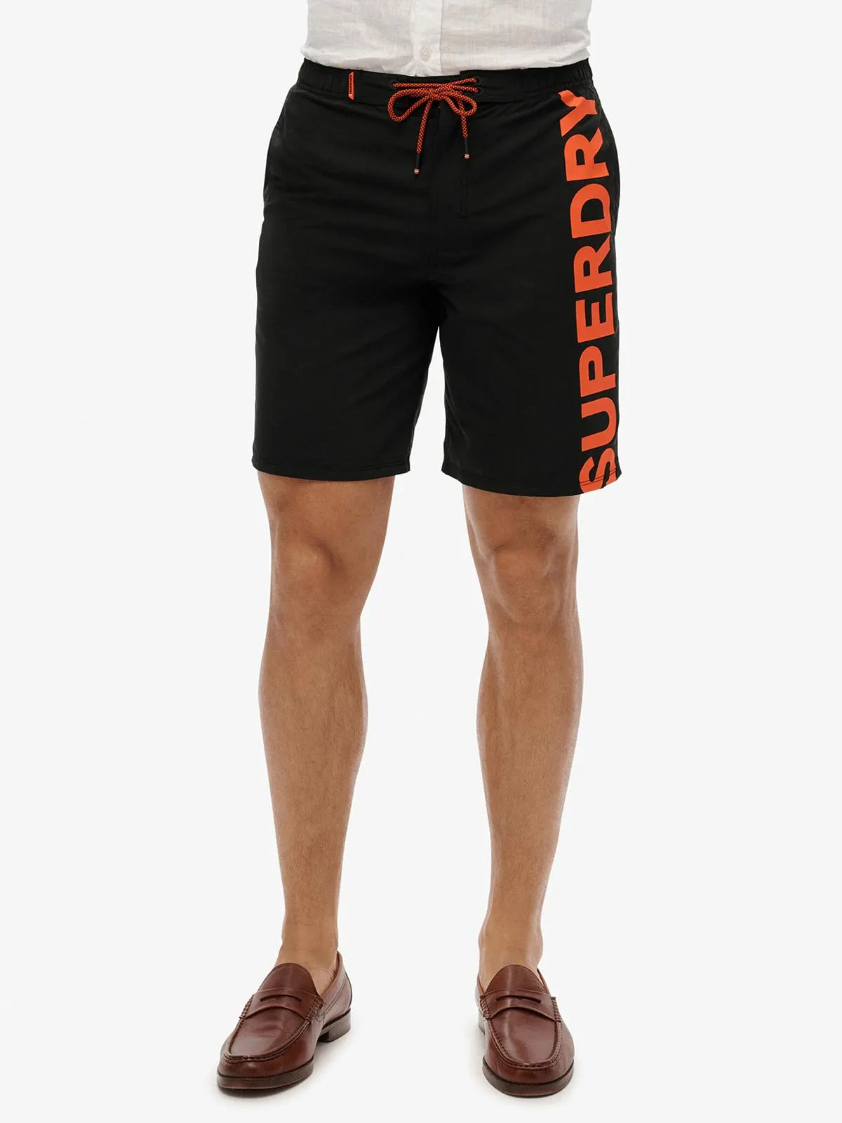 Men's Superdry Black Classic 19 Logo Boardshort