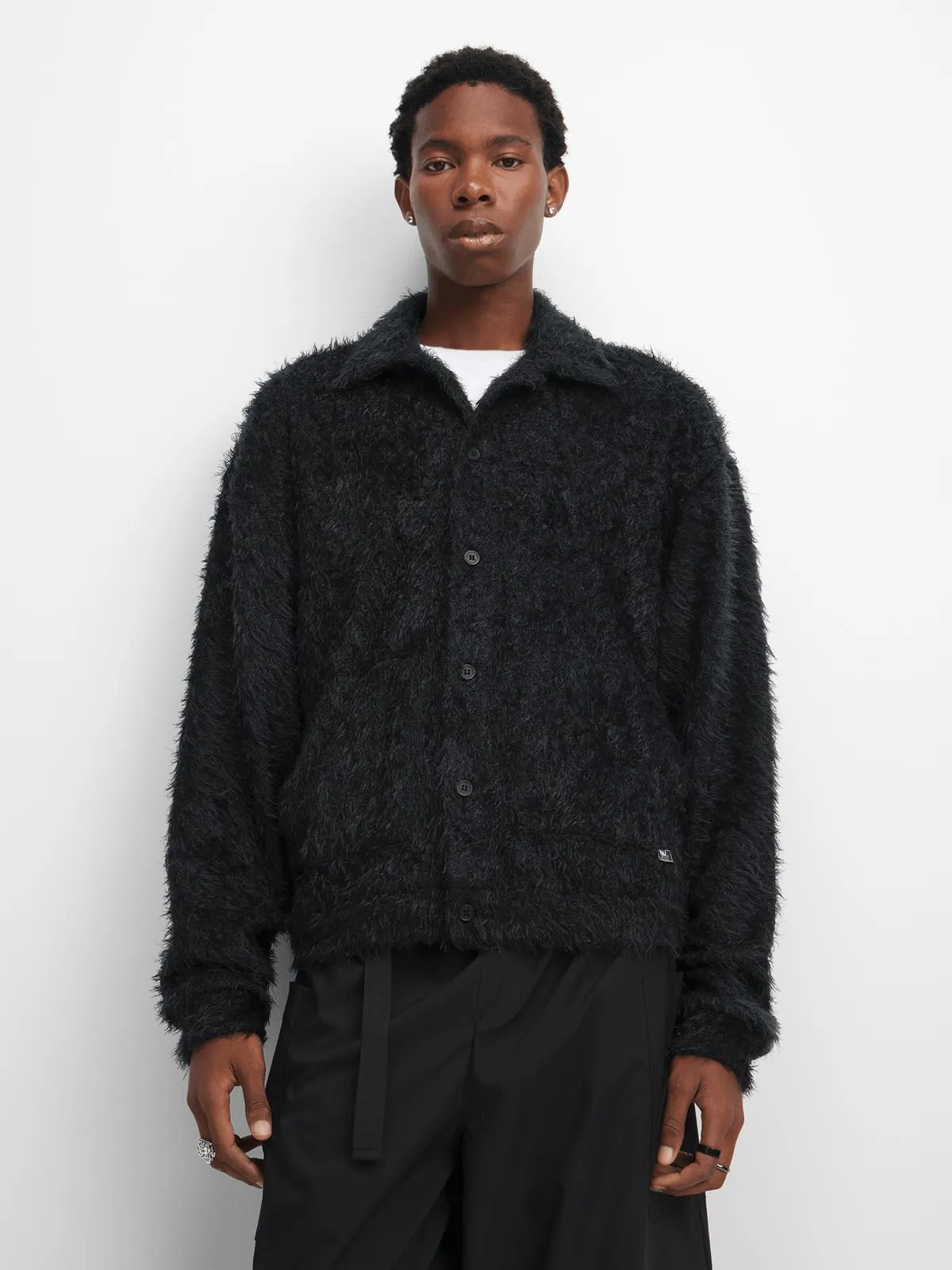 The FIX Men's Black Fluffy Shirt