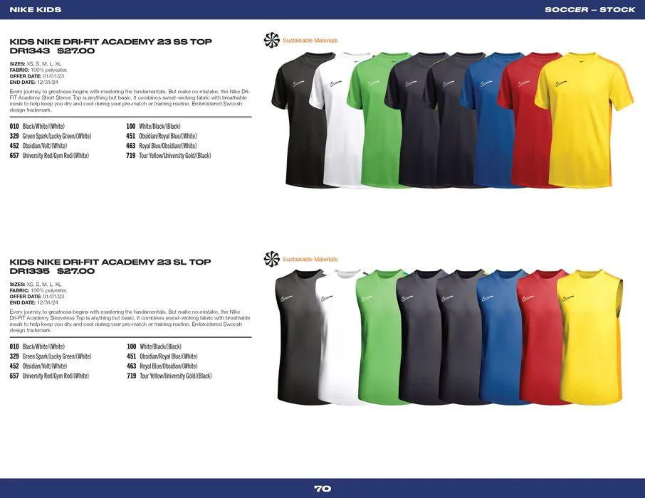 Nike Kids from 14 June to 31 December 2024 - Catalogue Page 70