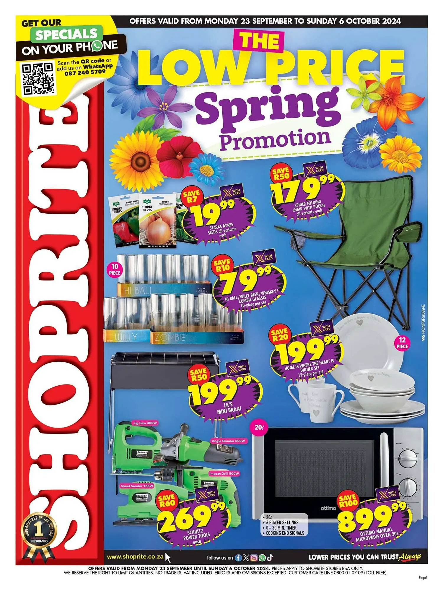 Shoprite catalogue from 23 September to 6 October 2024 - Catalogue Page 1