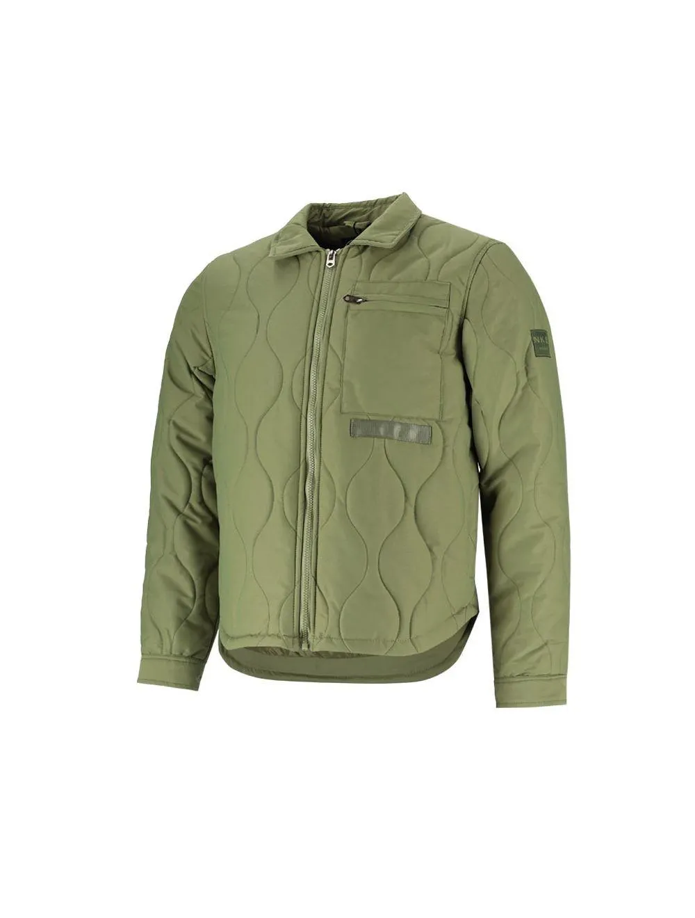 Nikos Lightly Padded Mens Shacket Loden Green