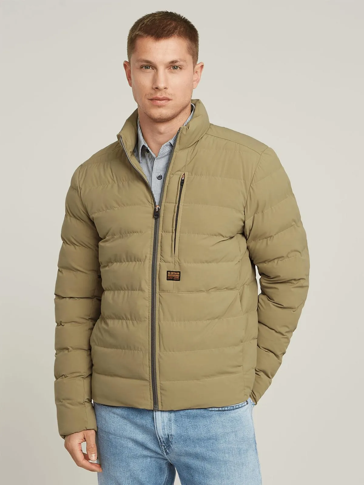 G-Star Men's Foundation Liner Ensis Green Jacket