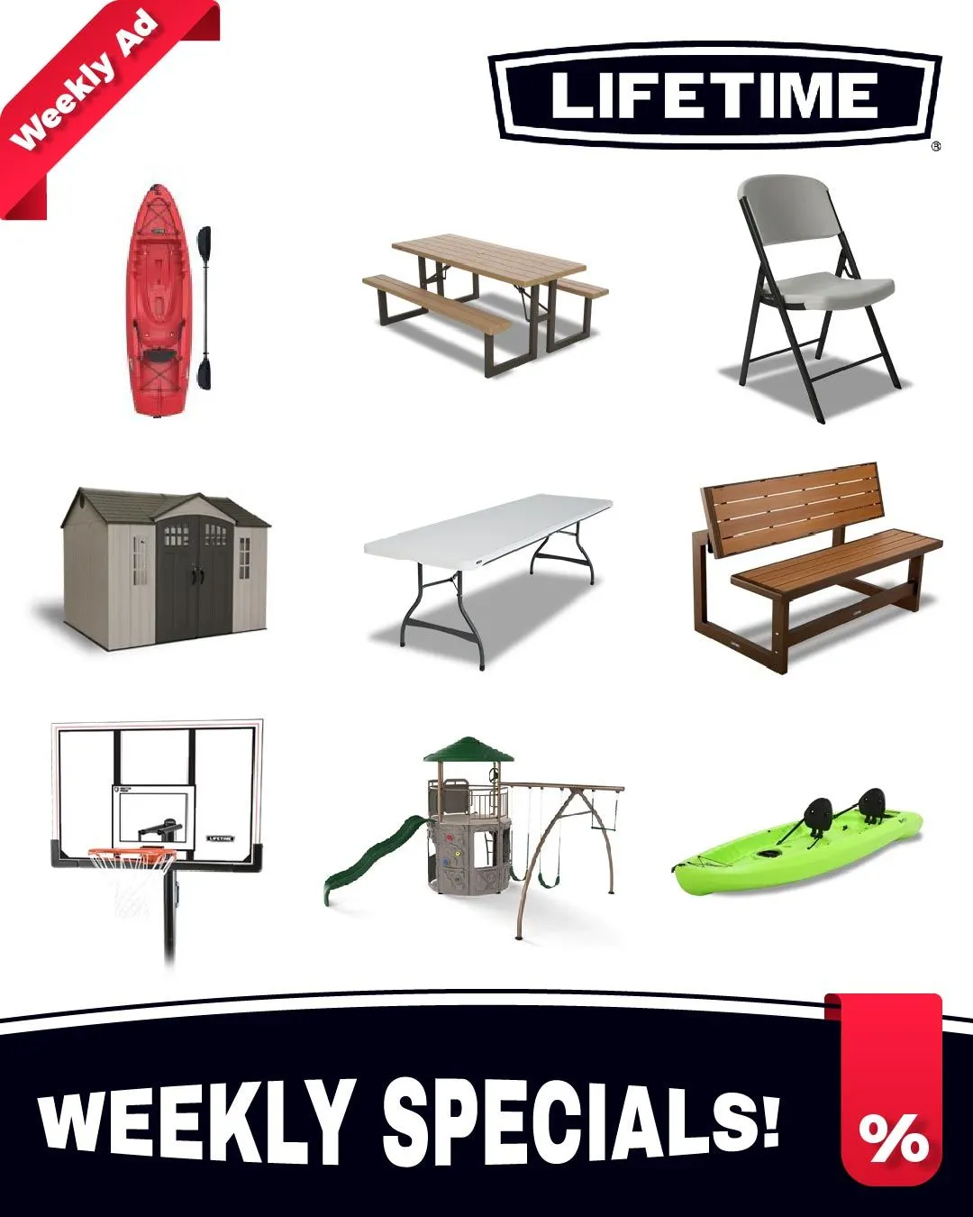 Lifetime Products Garden Deals valid until March 15, 2026