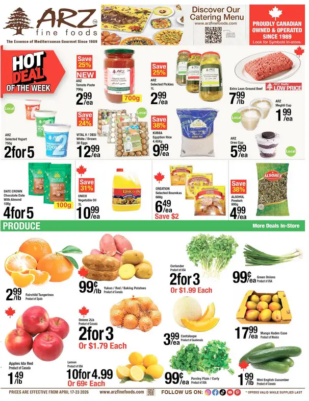 Arz Fine Foods Sales from April 17 to April 23 2026 - flyer page 