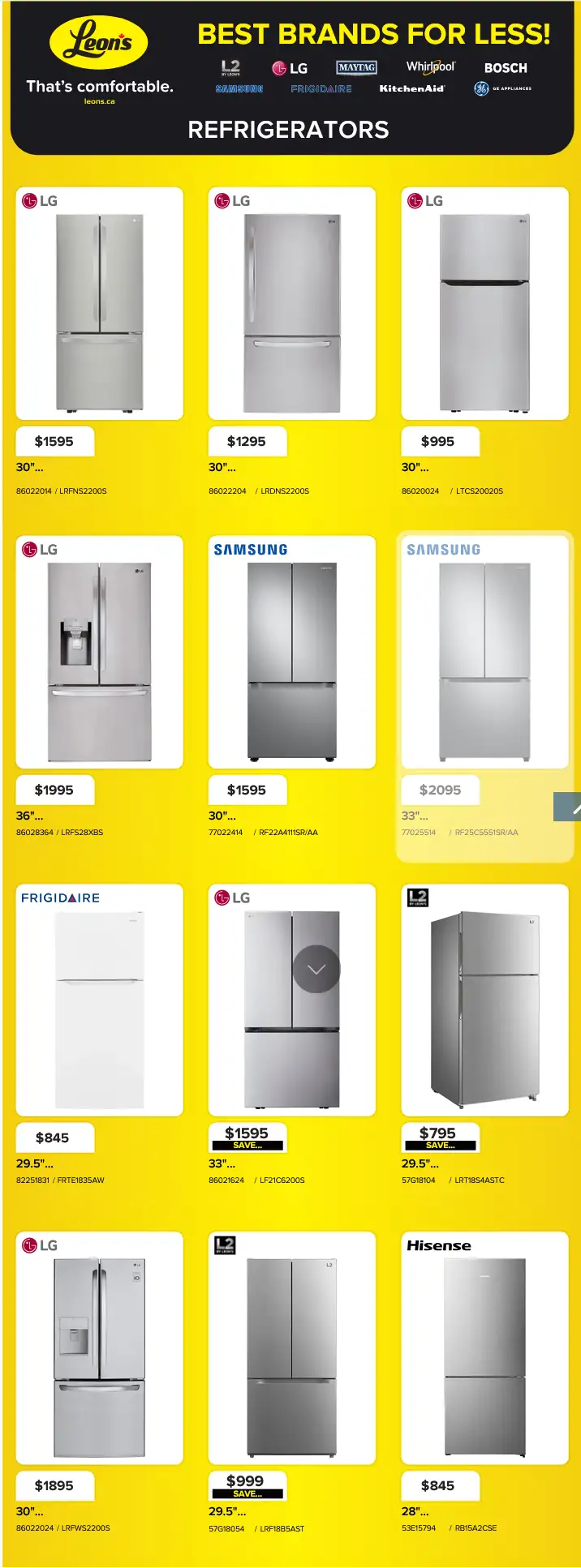 Leon's Sales from April 16 to April 22 2026 - flyer page