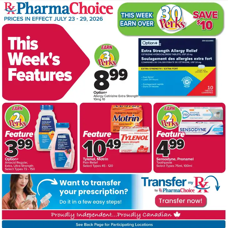 PharmaChoice  Sales from July 23 to July 29 2026 - flyer page 