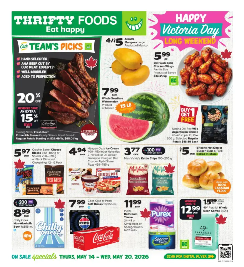 Thrifty Foods Sales from May 14 to May 20 2026 - flyer page