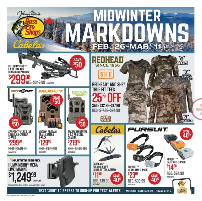 Cabelas Sales from February 26 to March 11 2026 - flyer page 
