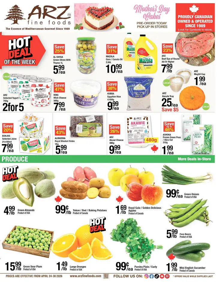 Arz Fine Foods Sales from April 24 to April 30 2026 - flyer page 