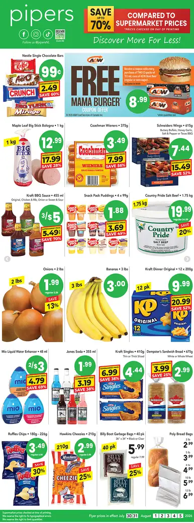 Pipers Sales from July 30 to August 5 2026 - flyer page 