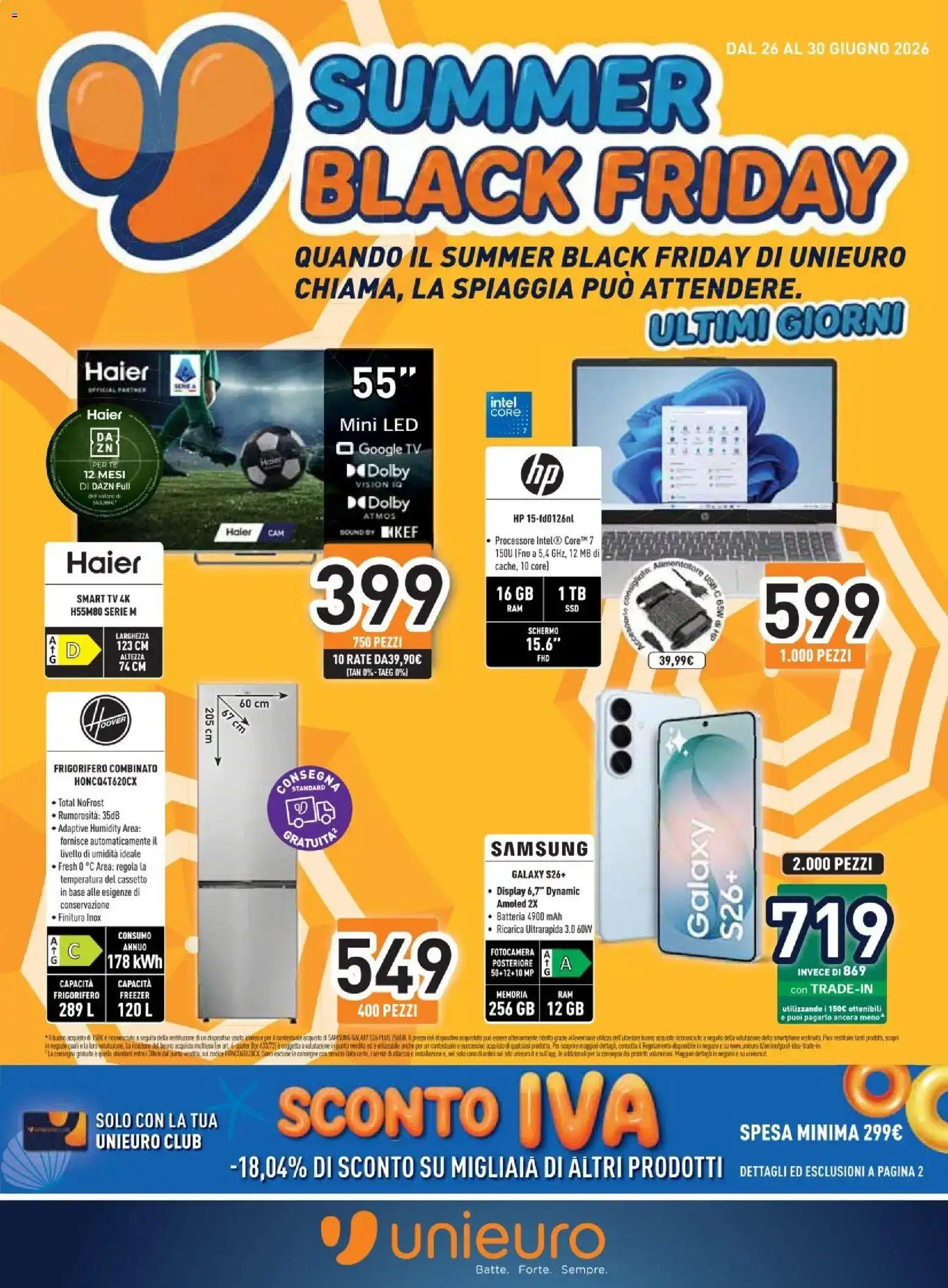 Unieuro Summer Black Friday