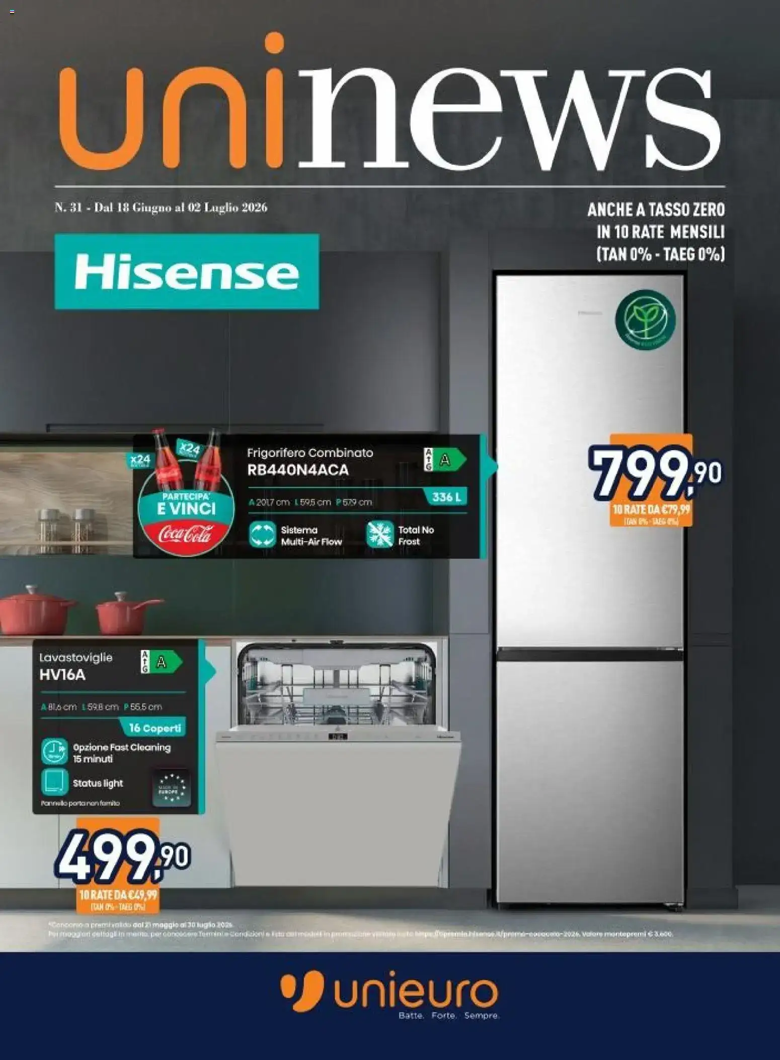 Nuovo Unieuro volantino Hisense dal 18/06/2026 > offerte anteprima 🛍️