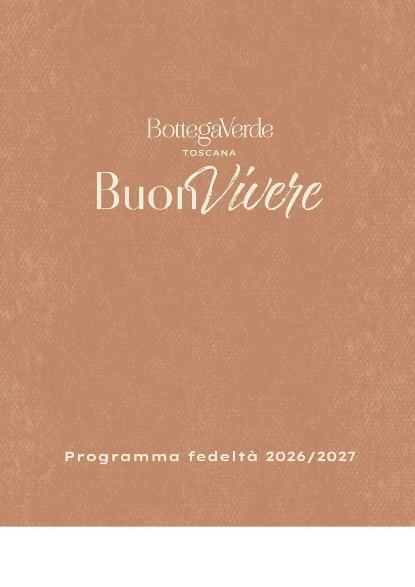 Bottega Verde Toscana Buon Vivere - Programma fedeltà