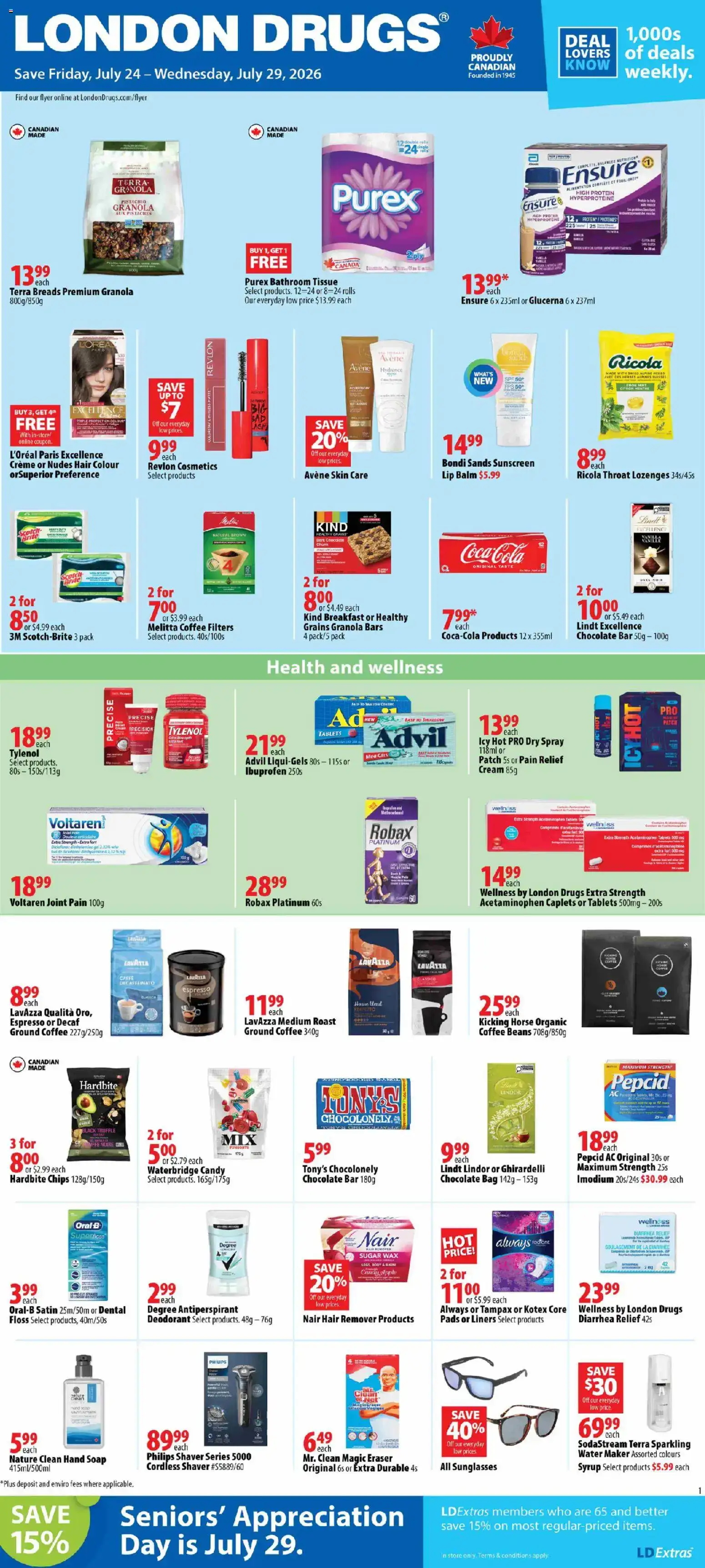 London Drugs weekly flyer / circulaire from Jul 24, 2026 > weekly specials & deals