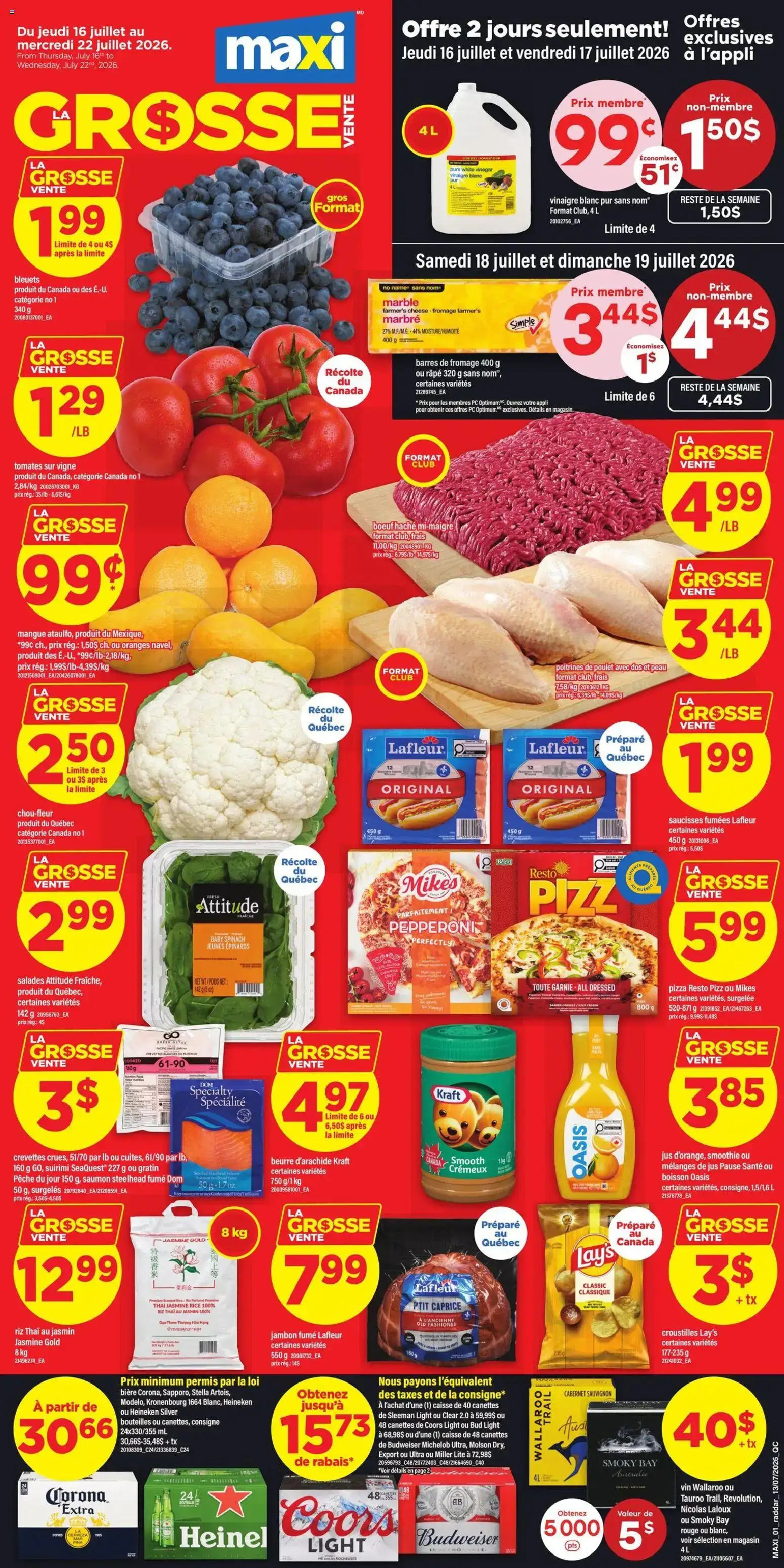Maxi weekly flyer / circulaire from Jul 16, 2026 > weekly specials & deals