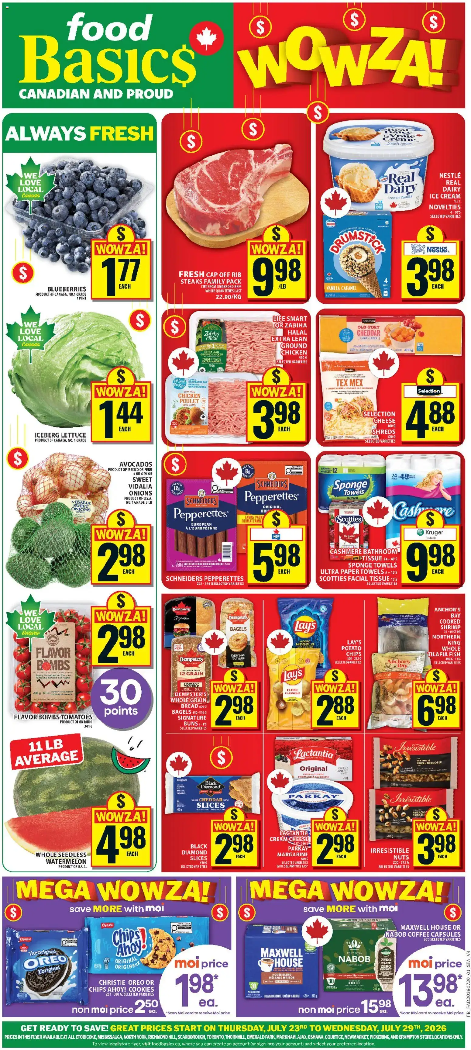 Food Basics weekly flyer / circulaire from Jul 23, 2026 > weekly specials & deals