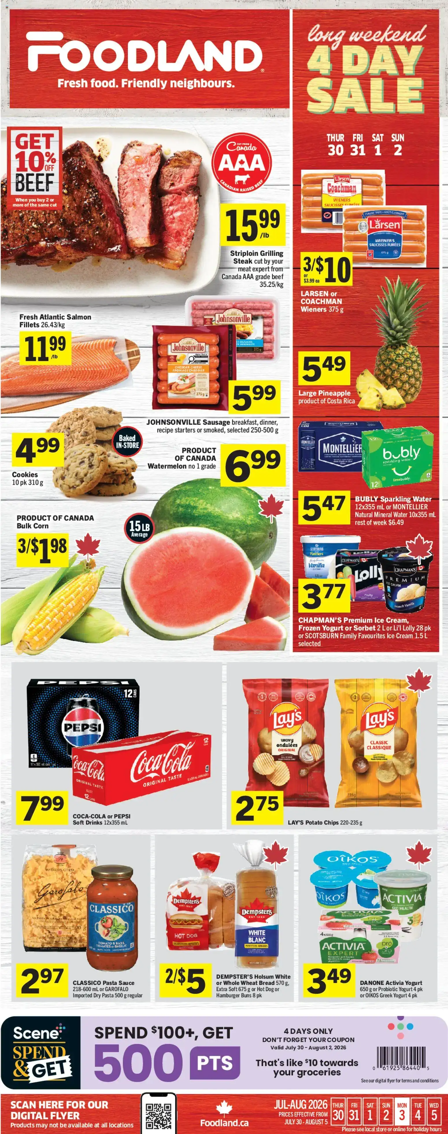 Foodland weekly flyer / circulaire from Jul 30, 2026 > weekly specials & deals