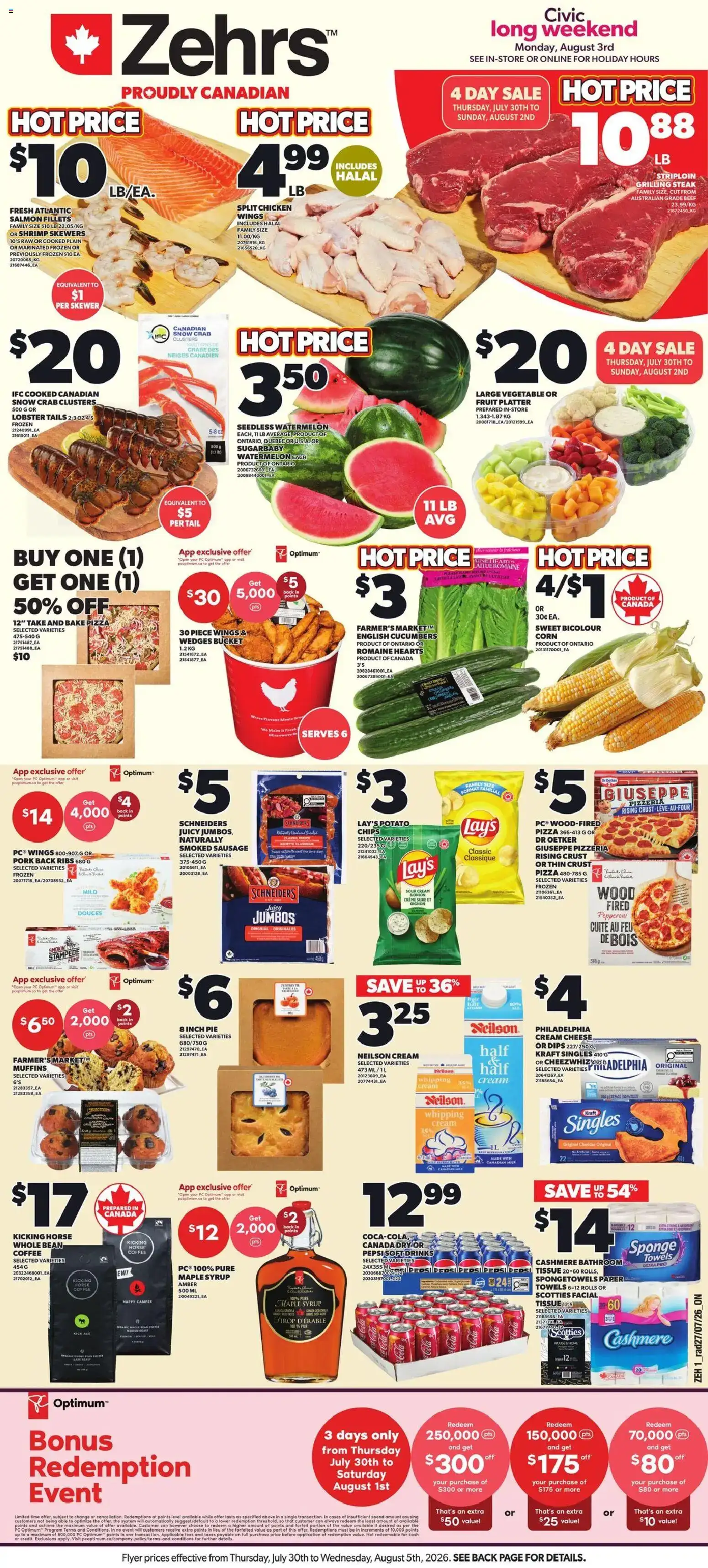 Zehrs weekly flyer / circulaire from Jul 30, 2026 > weekly specials & deals