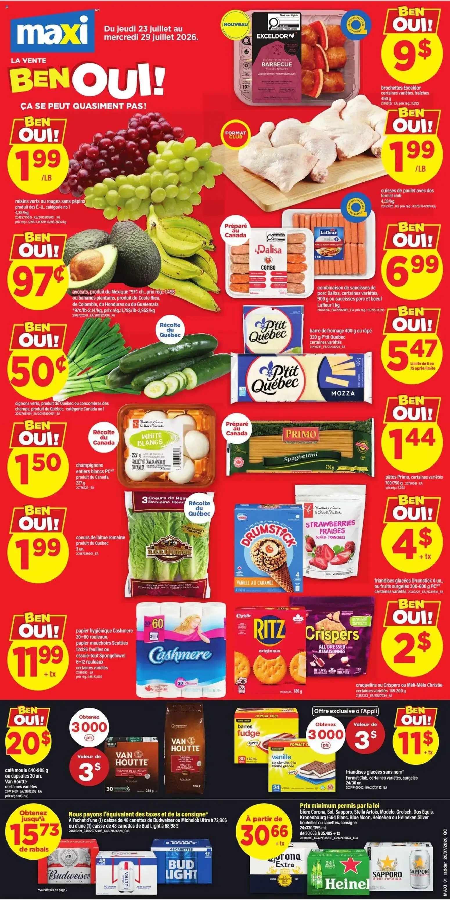 Maxi weekly flyer / circulaire from Jul 23, 2026 > weekly specials & deals