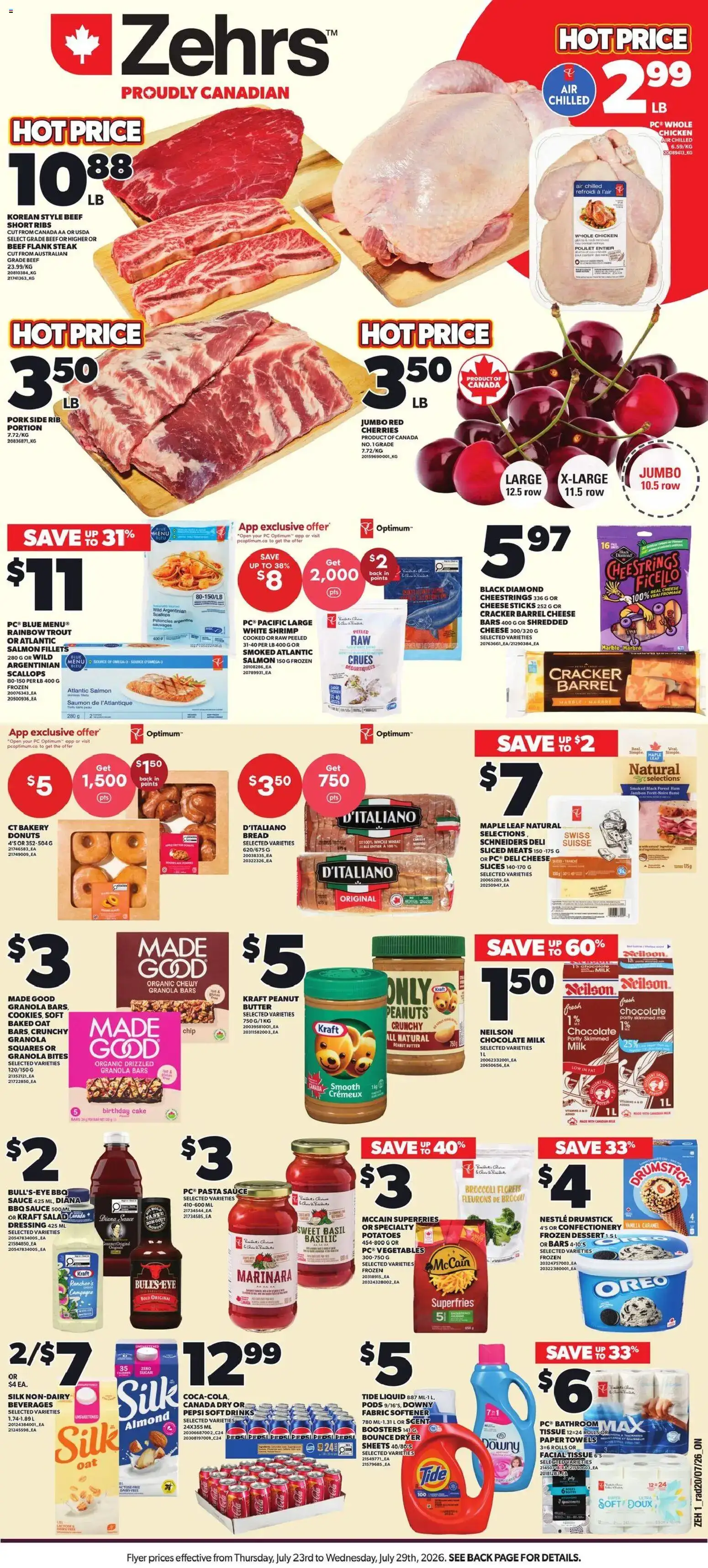 Zehrs weekly flyer / circulaire from Jul 23, 2026 > weekly specials & deals