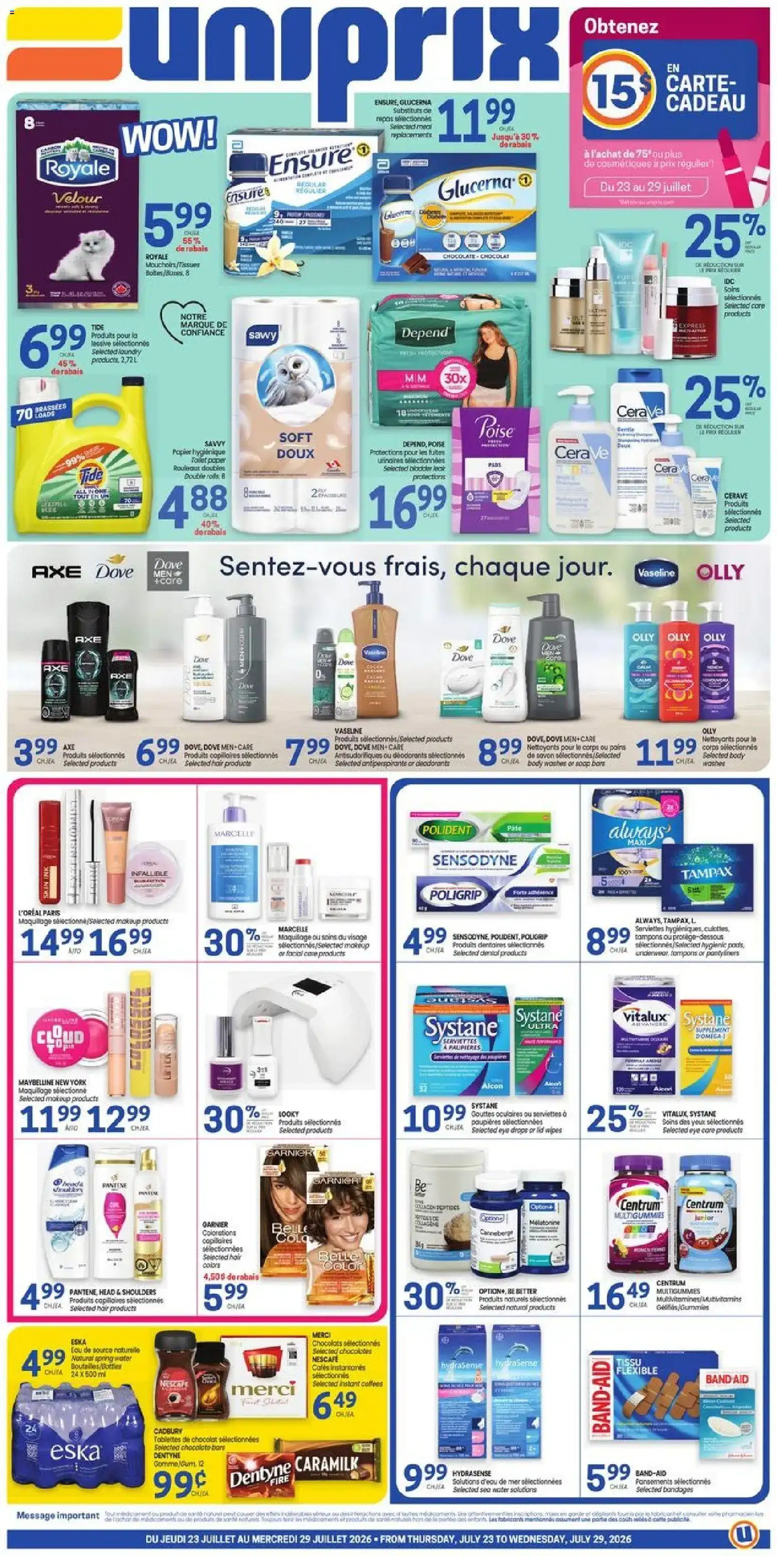 Uniprix weekly flyer / circulaire from Jul 23, 2026 > weekly specials & deals