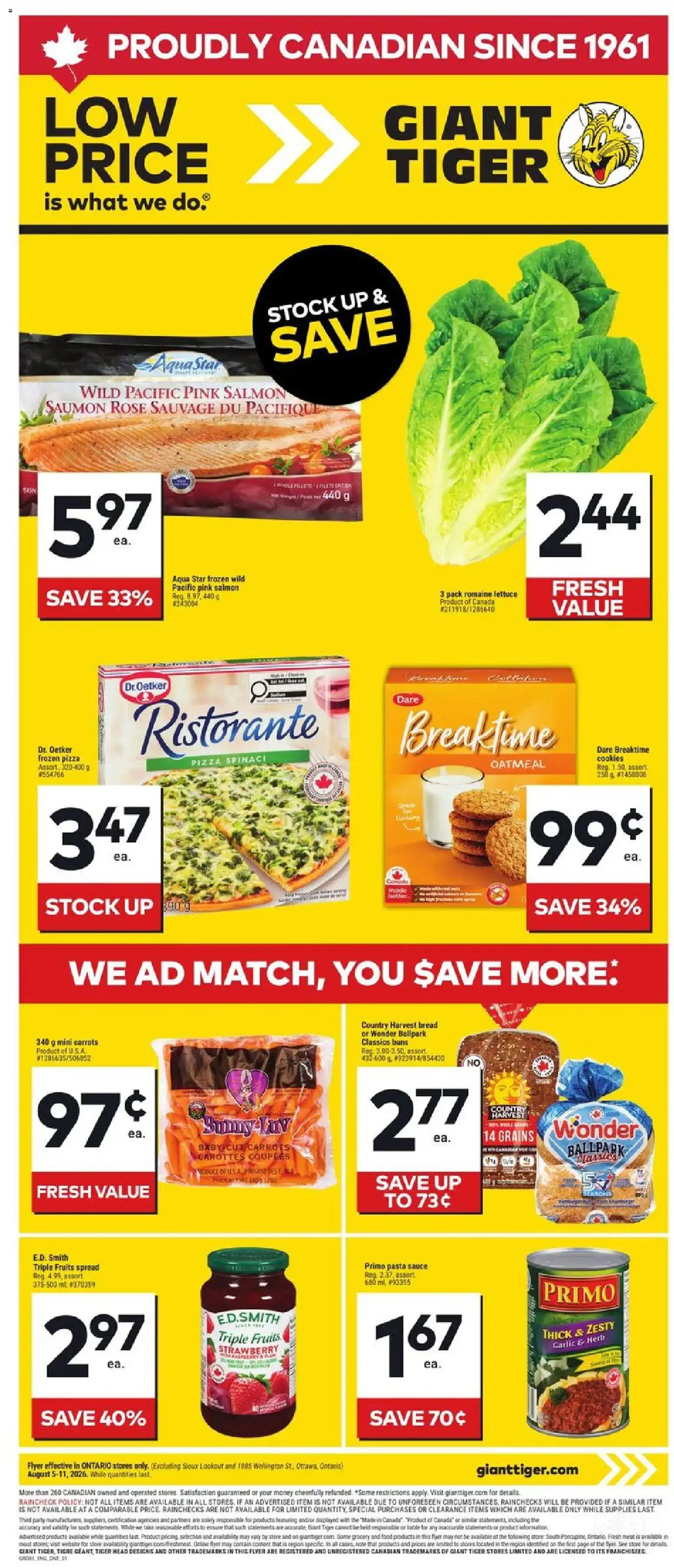 Giant Tiger Flyer | from Aug 5, 2026 | Weekly deals