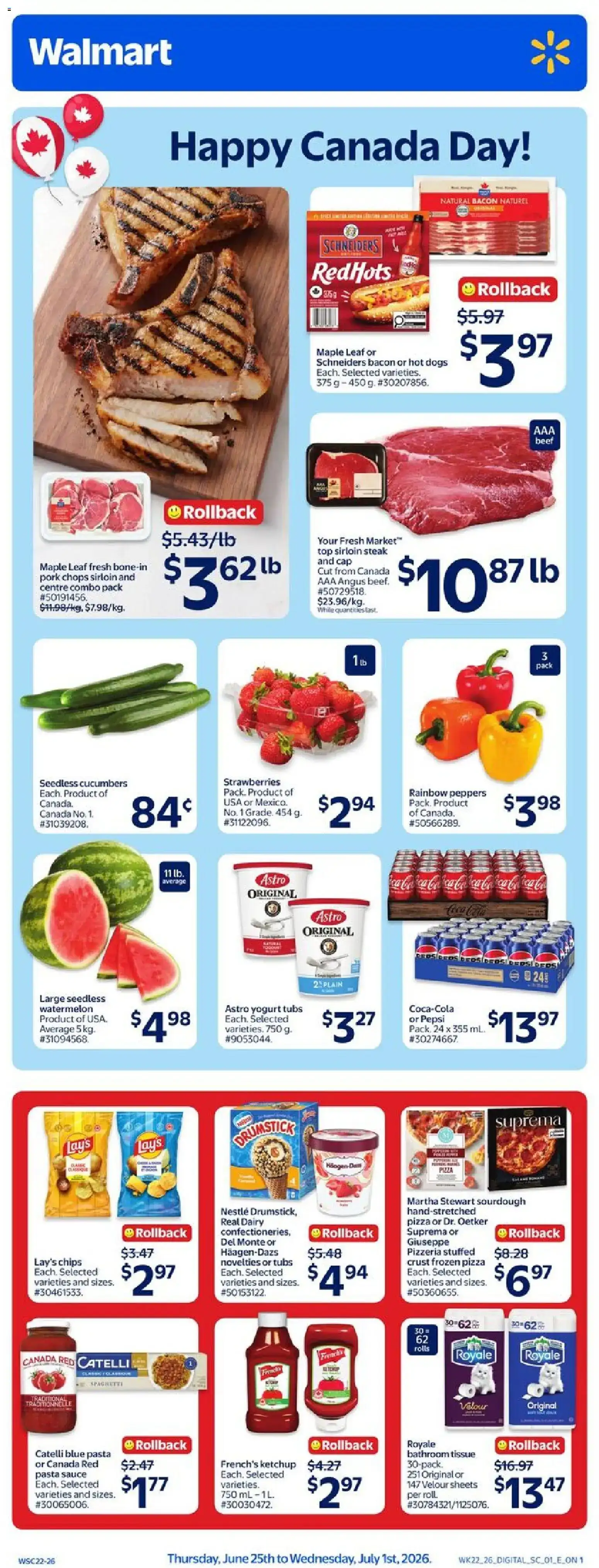 Walmart weekly flyer from Jun 25, 2026 > weekly specials & deals
