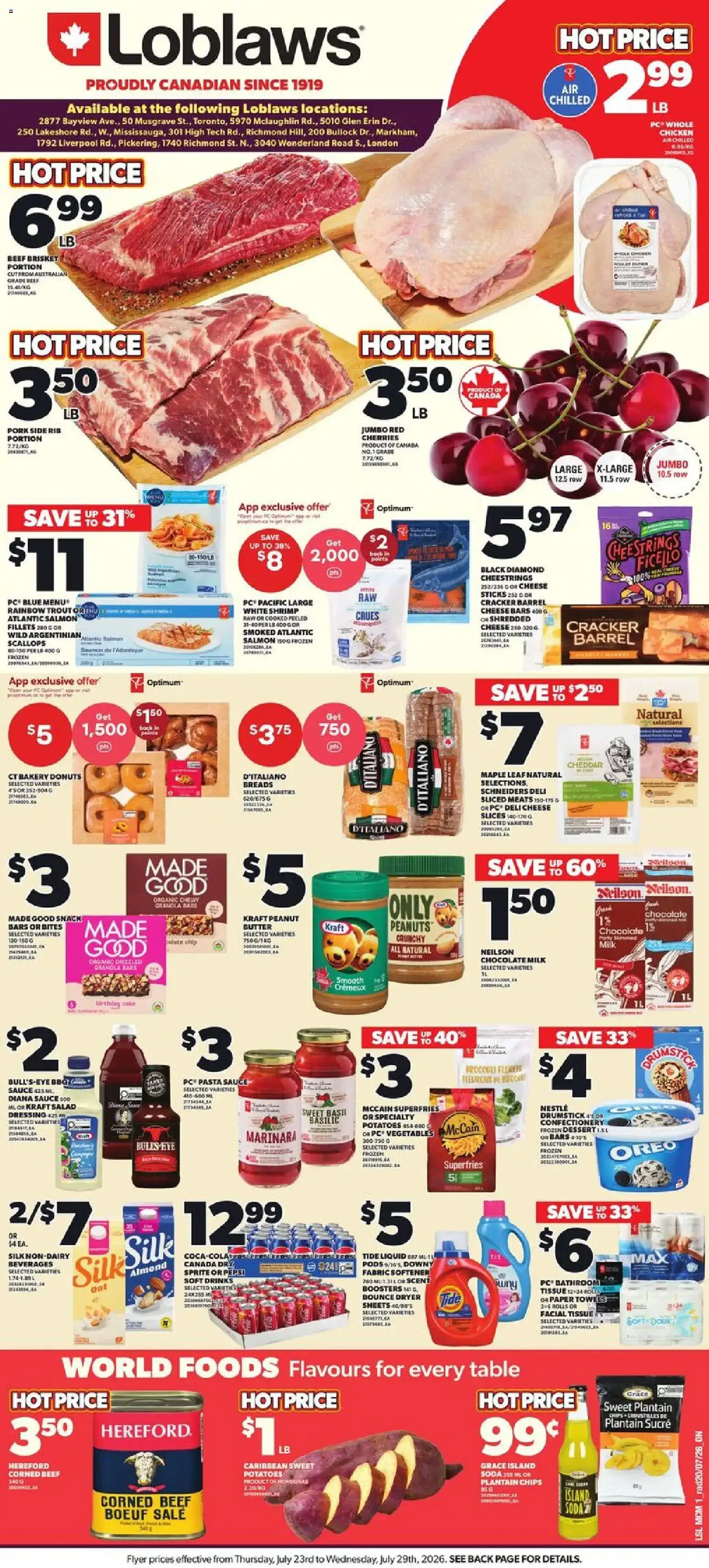 Loblaws weekly flyer / circulaire from Jul 23, 2026 > weekly specials & deals