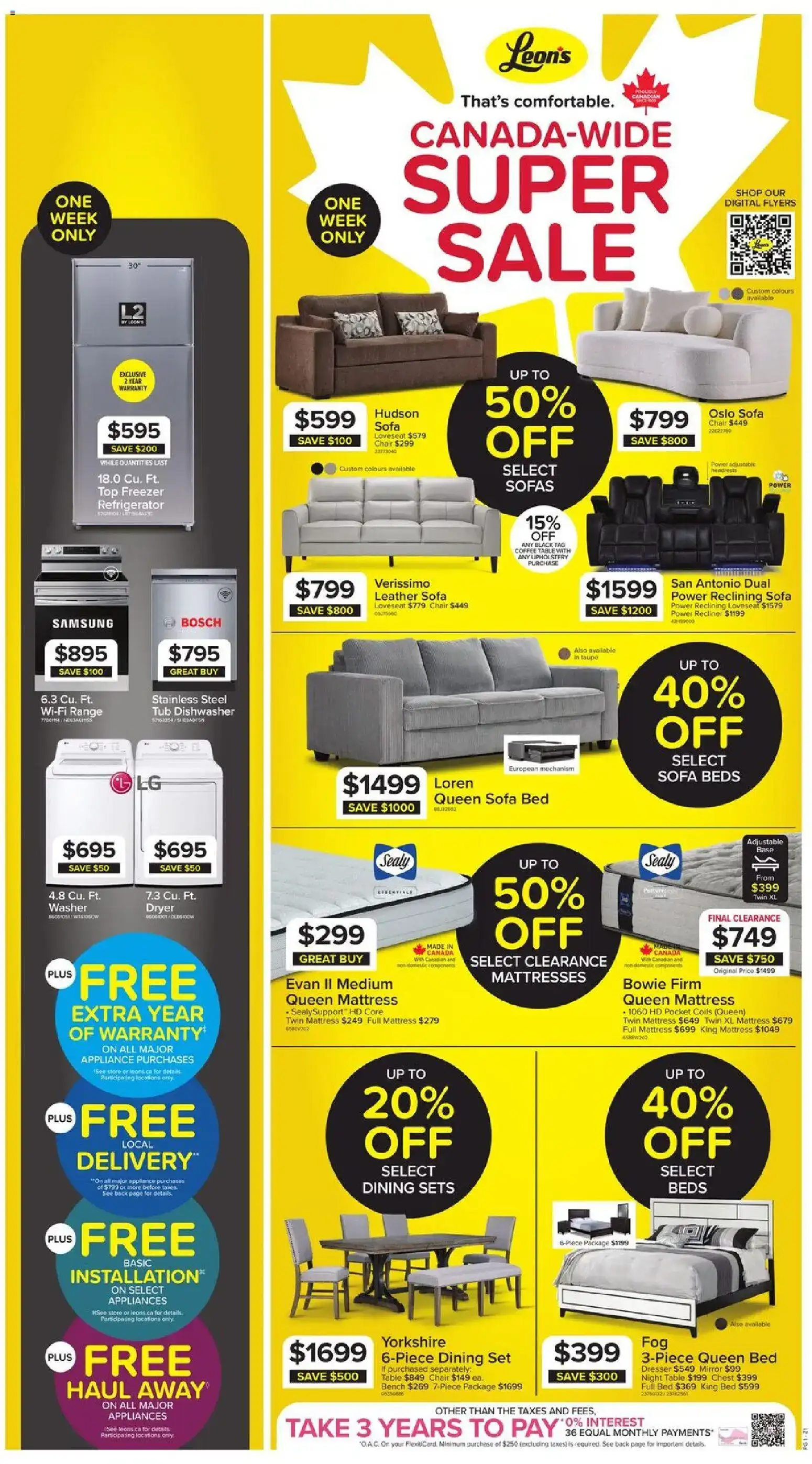Leon's CANADA-WIDE SUPER SALE