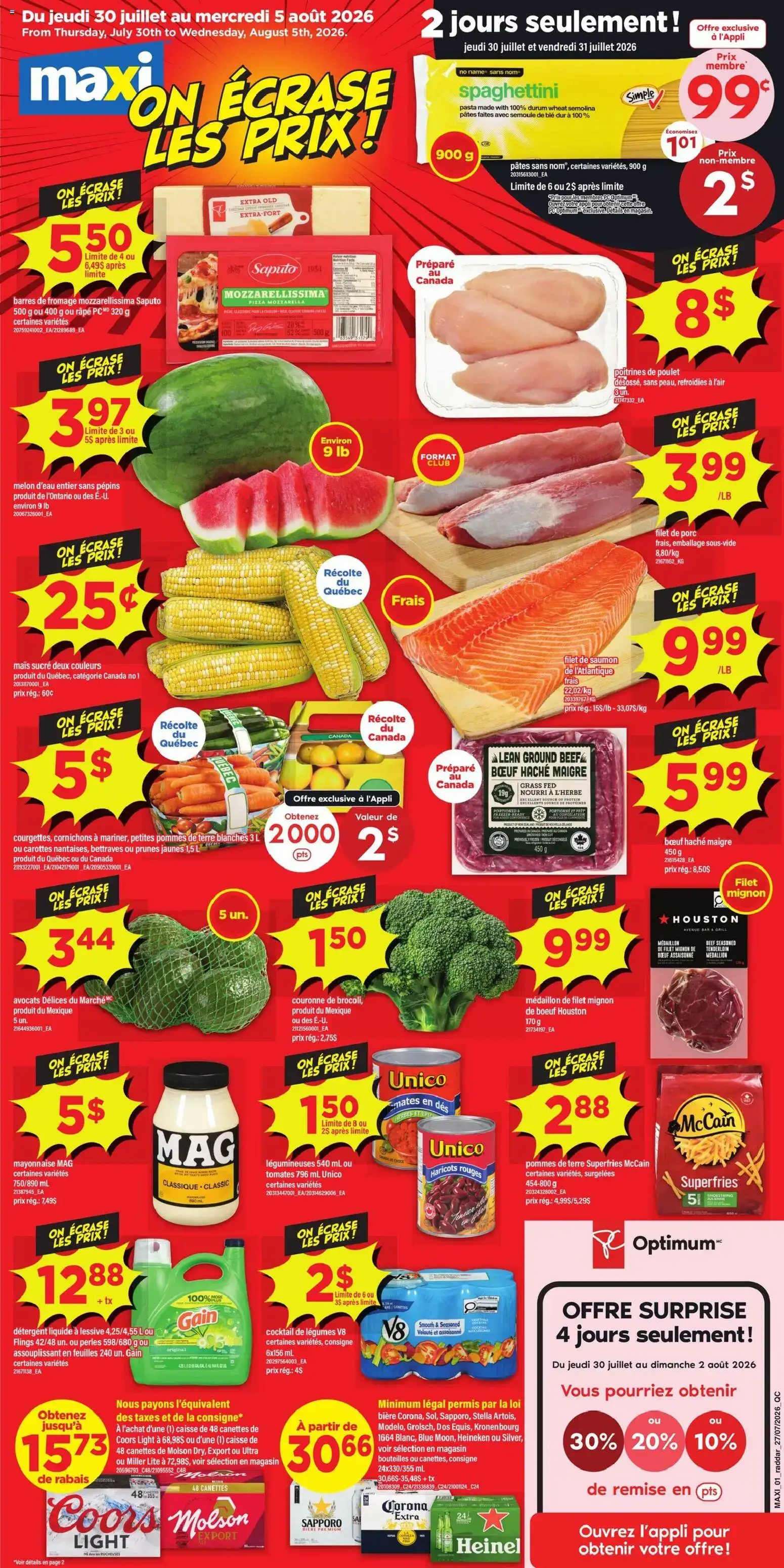 Maxi weekly flyer / circulaire from Jul 30, 2026 > weekly specials & deals