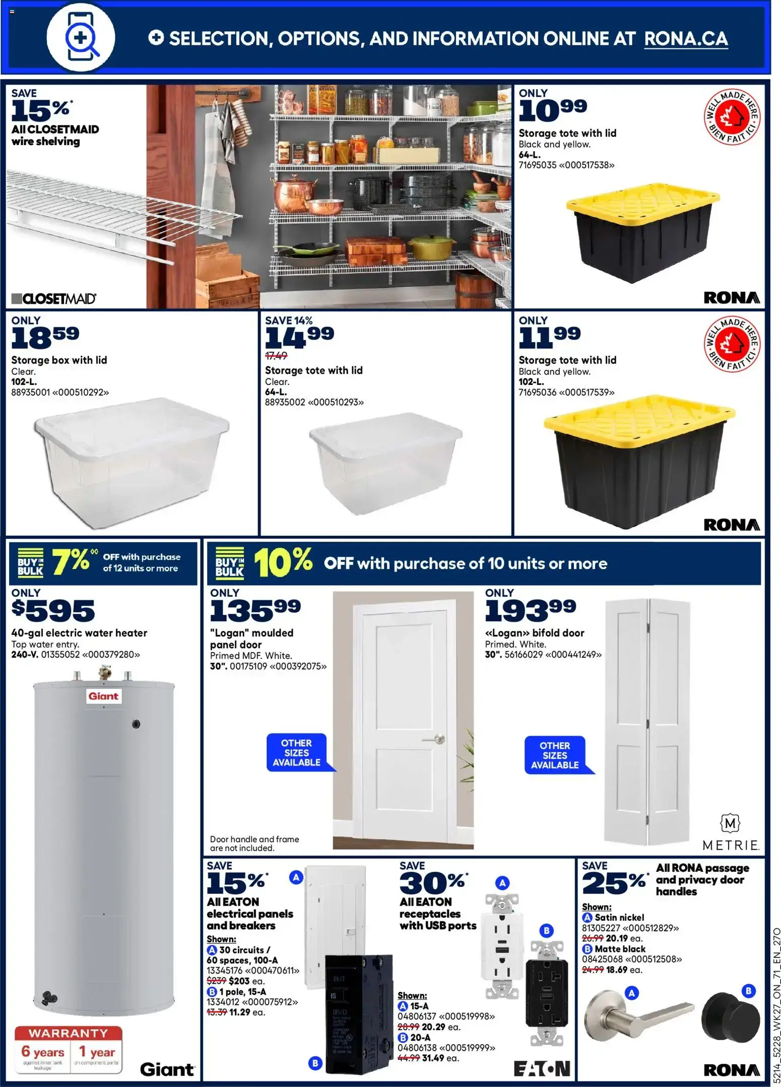 Rona weekly flyer from Jul 30, 2026 > weekly specials & deals from July 30 to August 2 2026 - flyer page 15