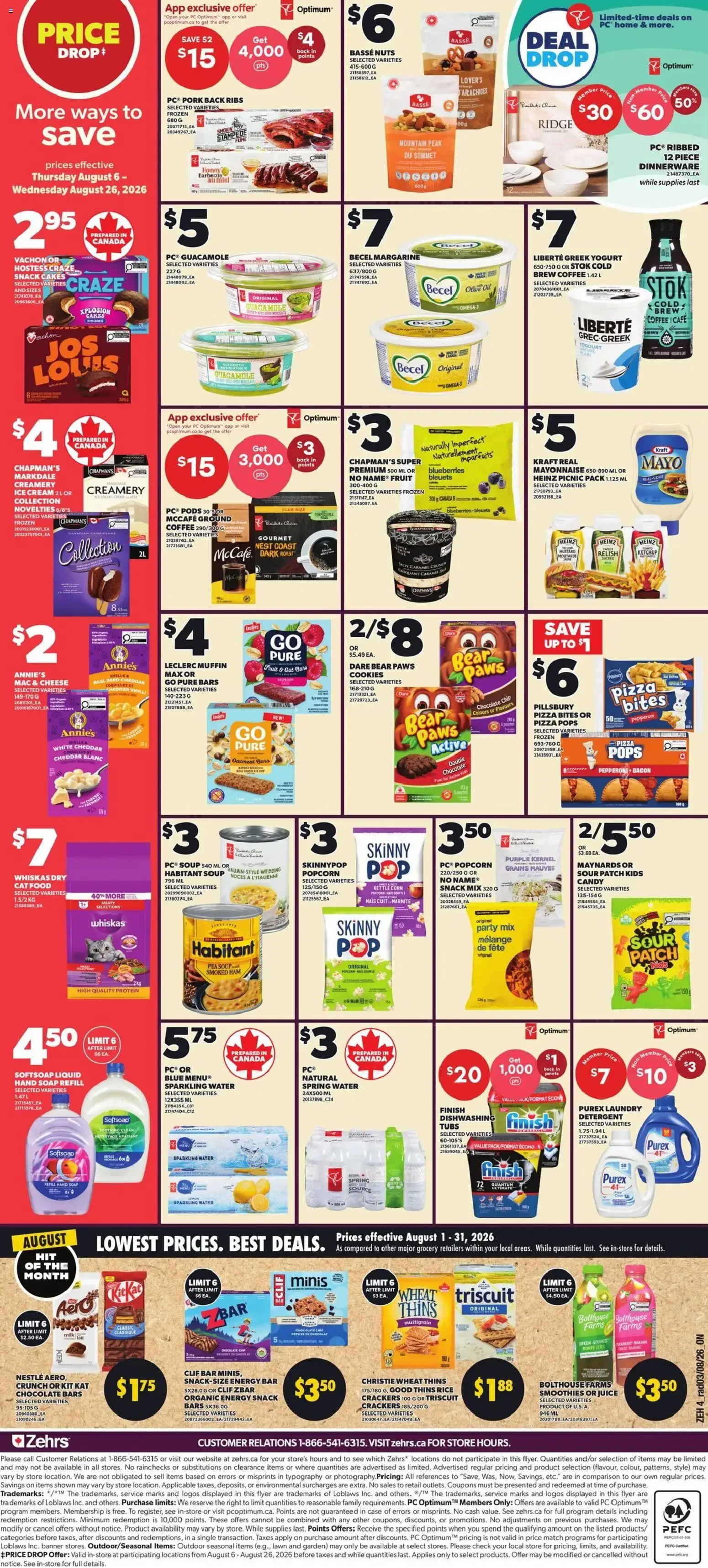 Zehrs weekly flyer / circulaire from August 6 to August 12 2026 - flyer page 2