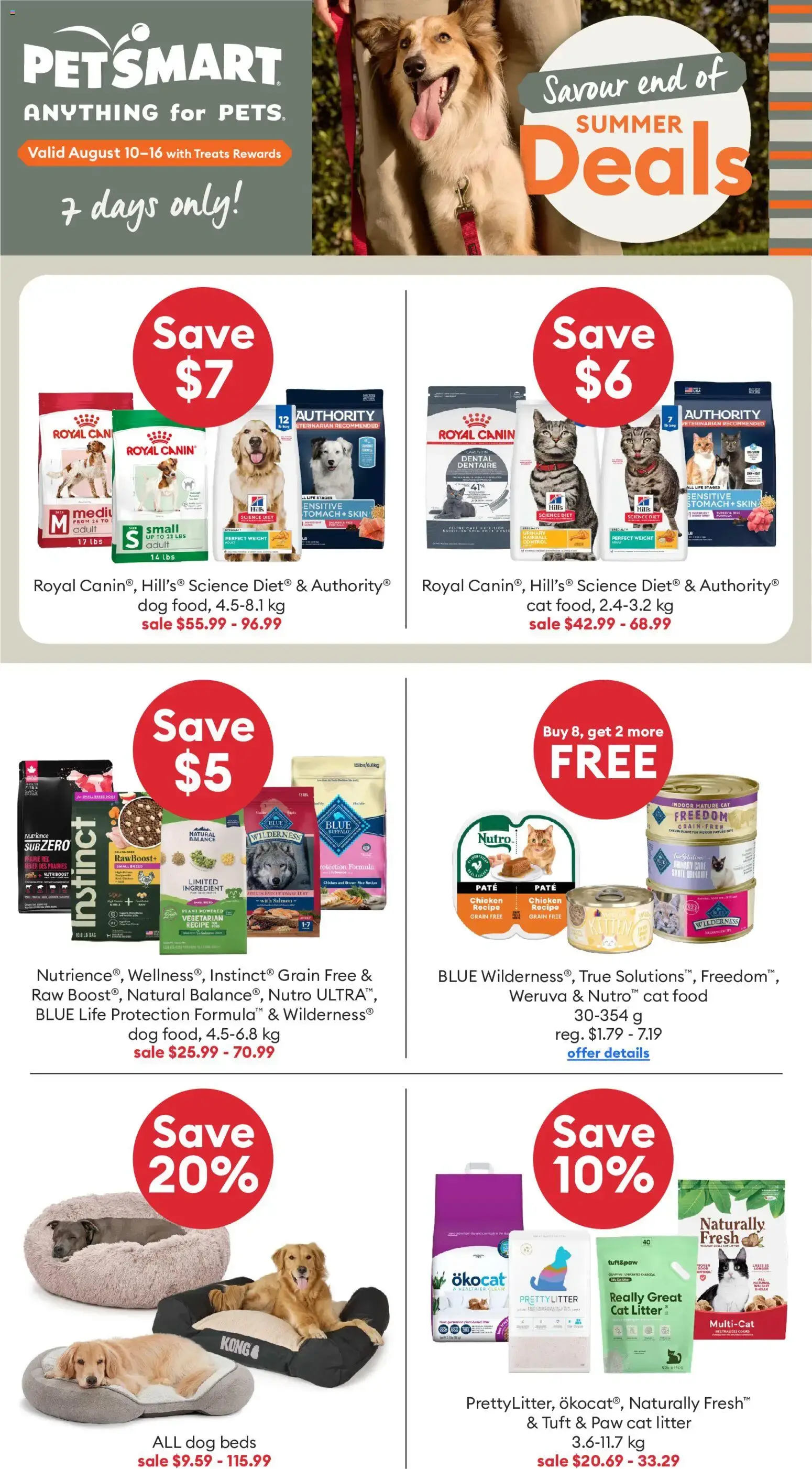 Petsmart weekly flyer / circulaire from Aug 10, 2026 > weekly specials & deals from August 10 to August 16 2026 - flyer page 1