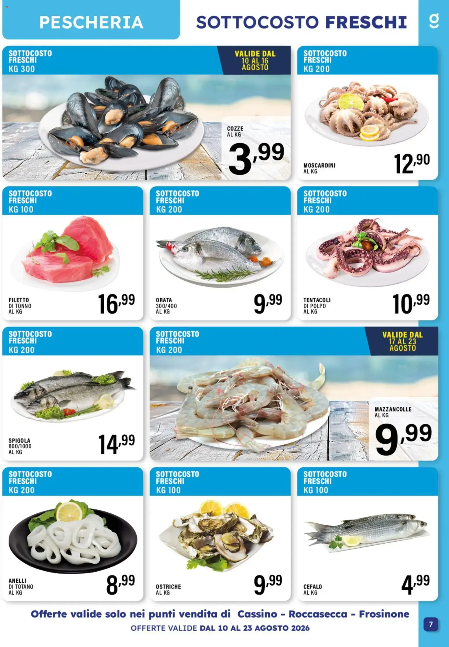GECOP SUPERMERCATI - SOTTO COSTO FRESCHI da 10 agosto a 23 agosto di 2026 - Pagina del volantino 7