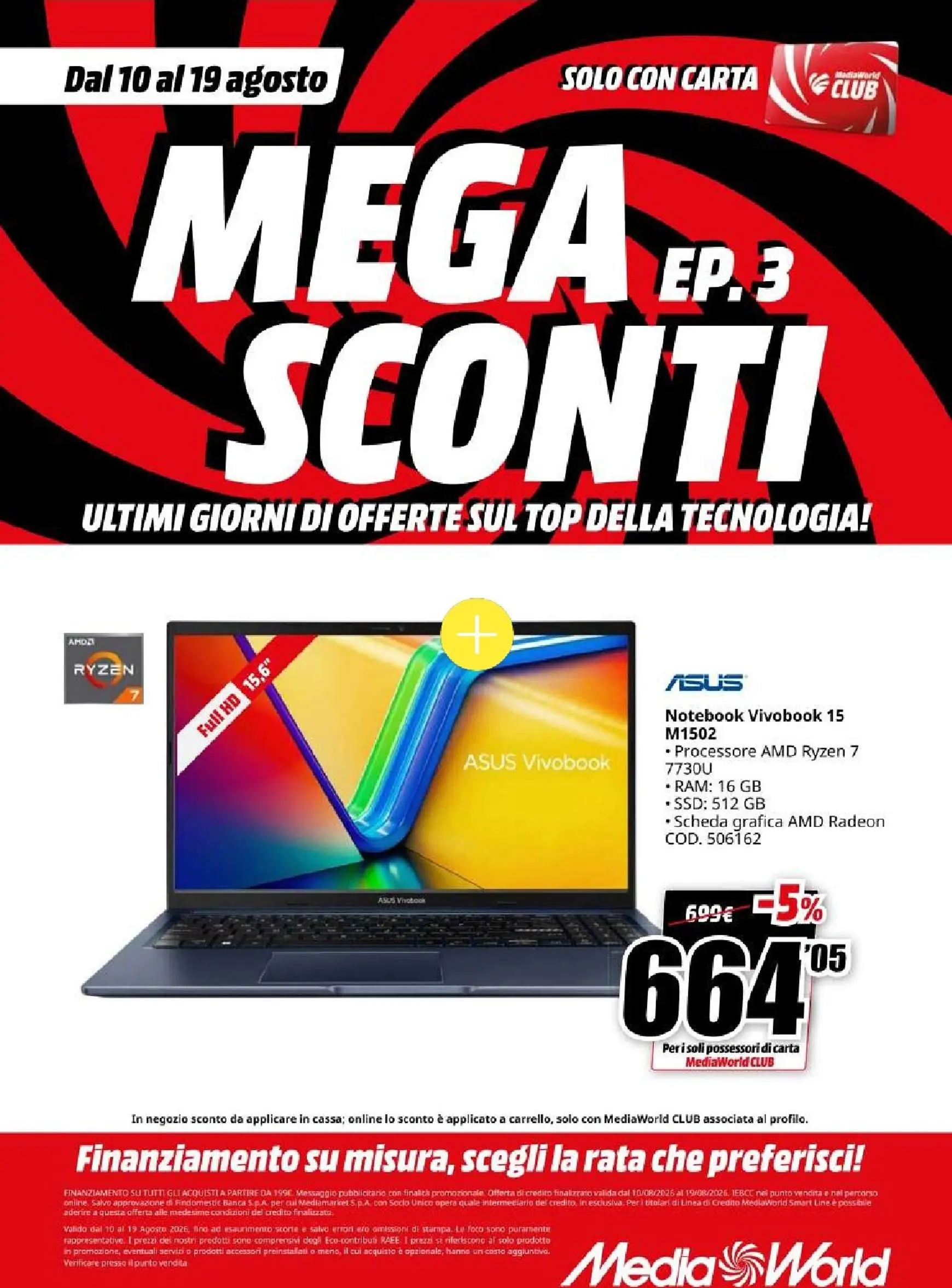 MEGA EP.3 SCONTI ULTIMI GIORNI DI OFFERTE SUL TOP DELLA TECNOLOGIA! da 10 agosto a 19 agosto di 2026 - Pagina del volantino 12