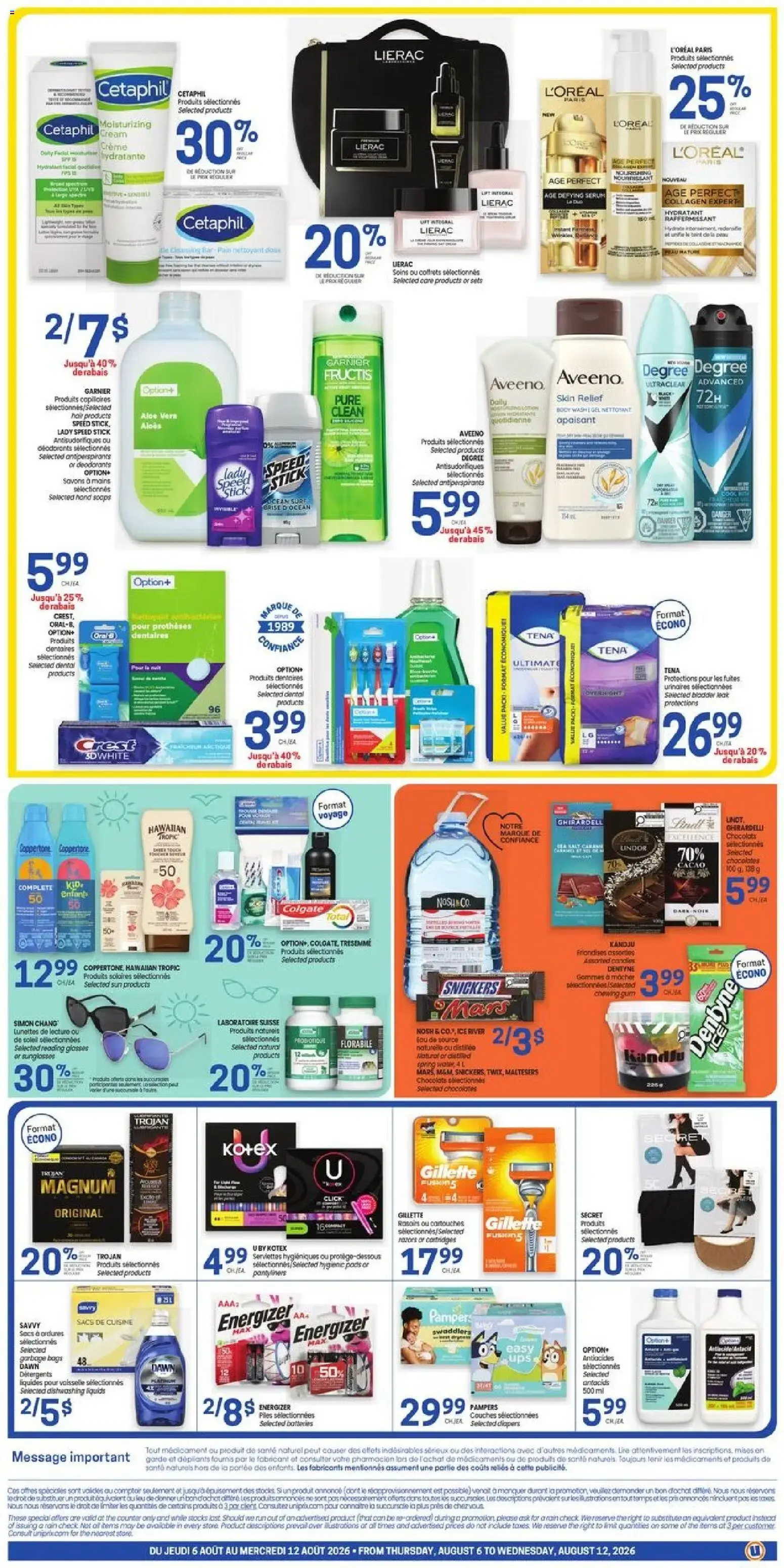 Uniprix weekly flyer / circulaire from August 6 to August 12 2026 - flyer page 2